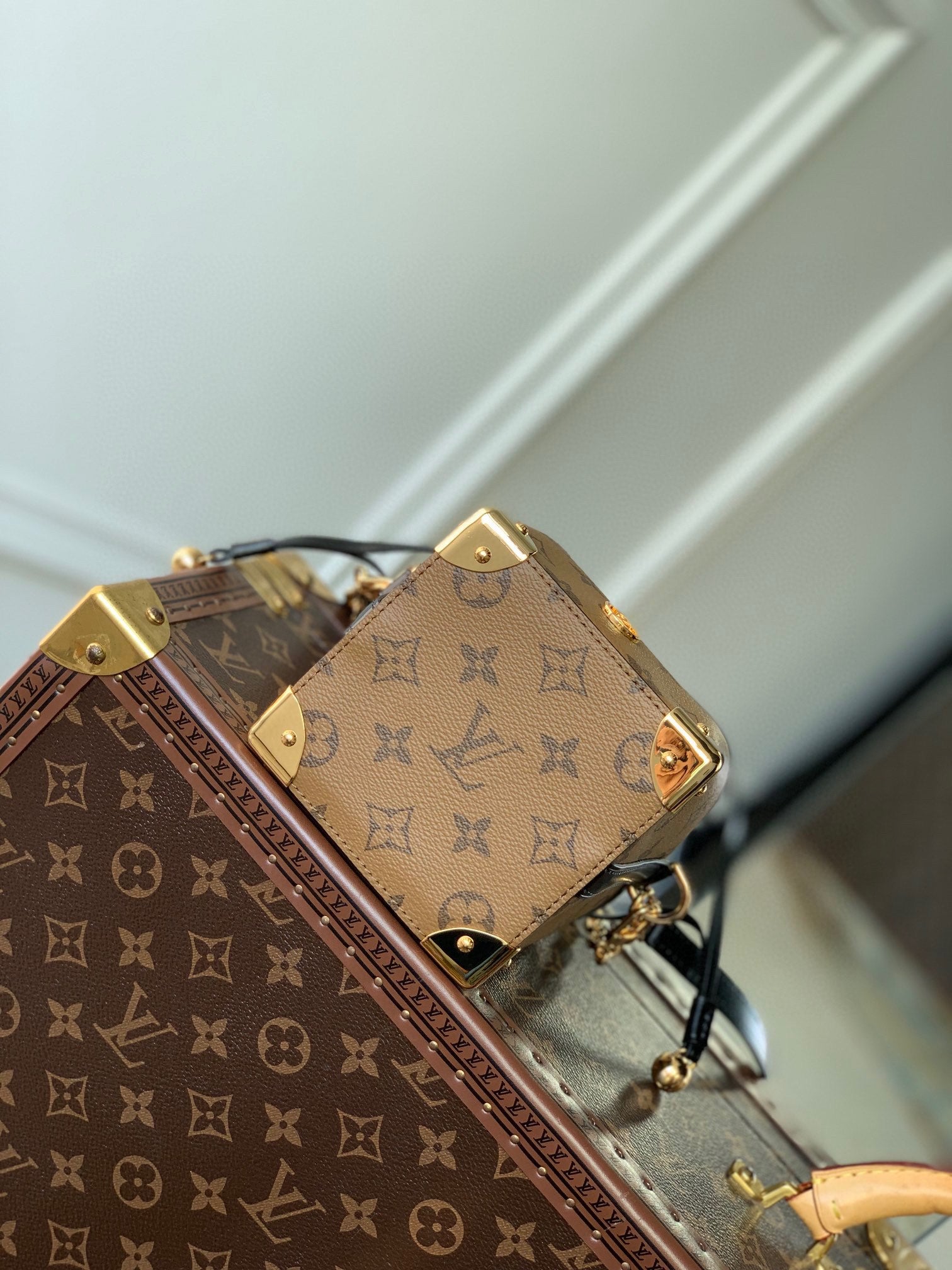 Louis Vuitton Monogram Giant Mini Bucket Bag with Gold-Tone Hardware