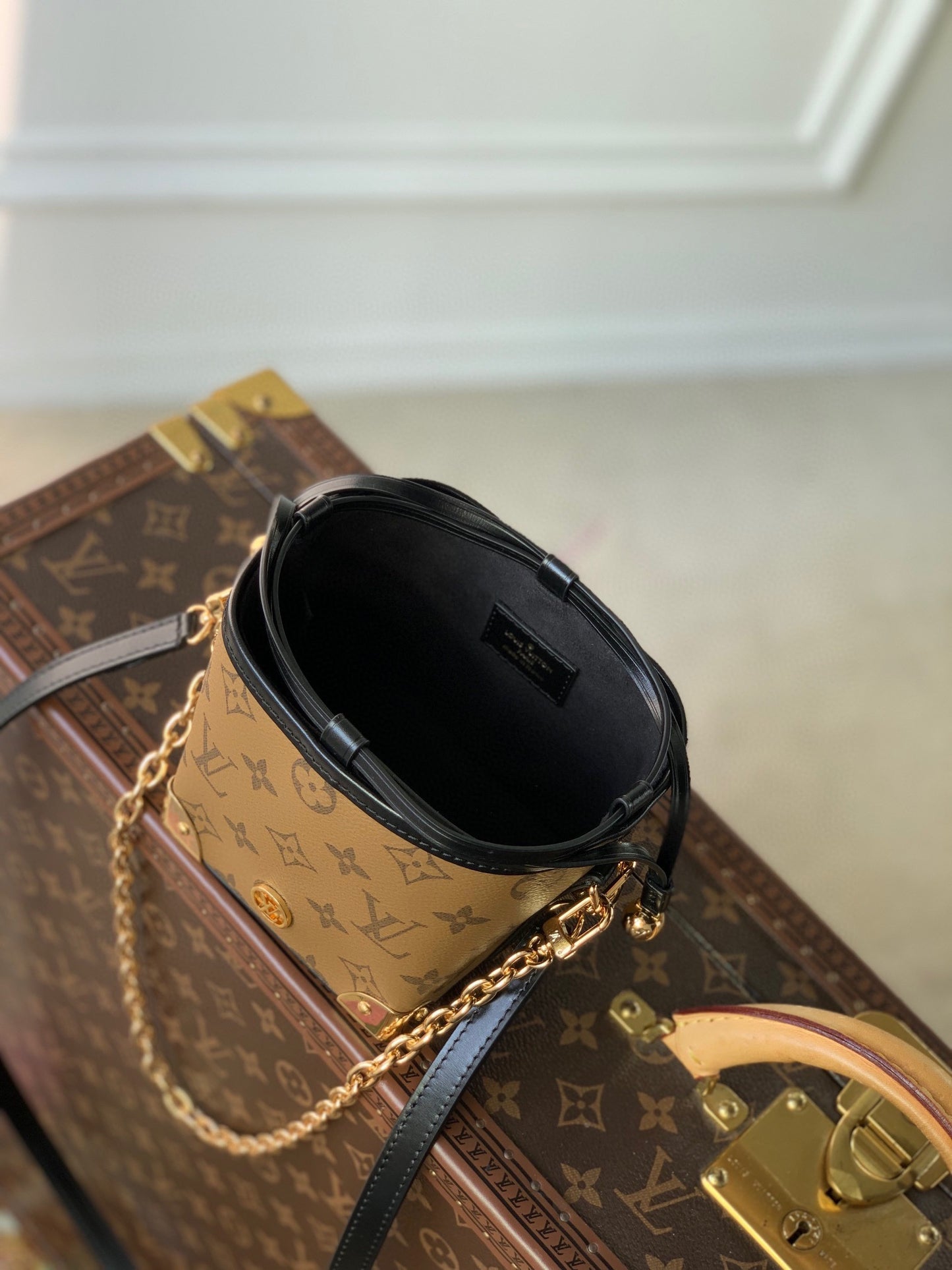 Louis Vuitton Monogram Giant Mini Bucket Bag with Gold-Tone Hardware