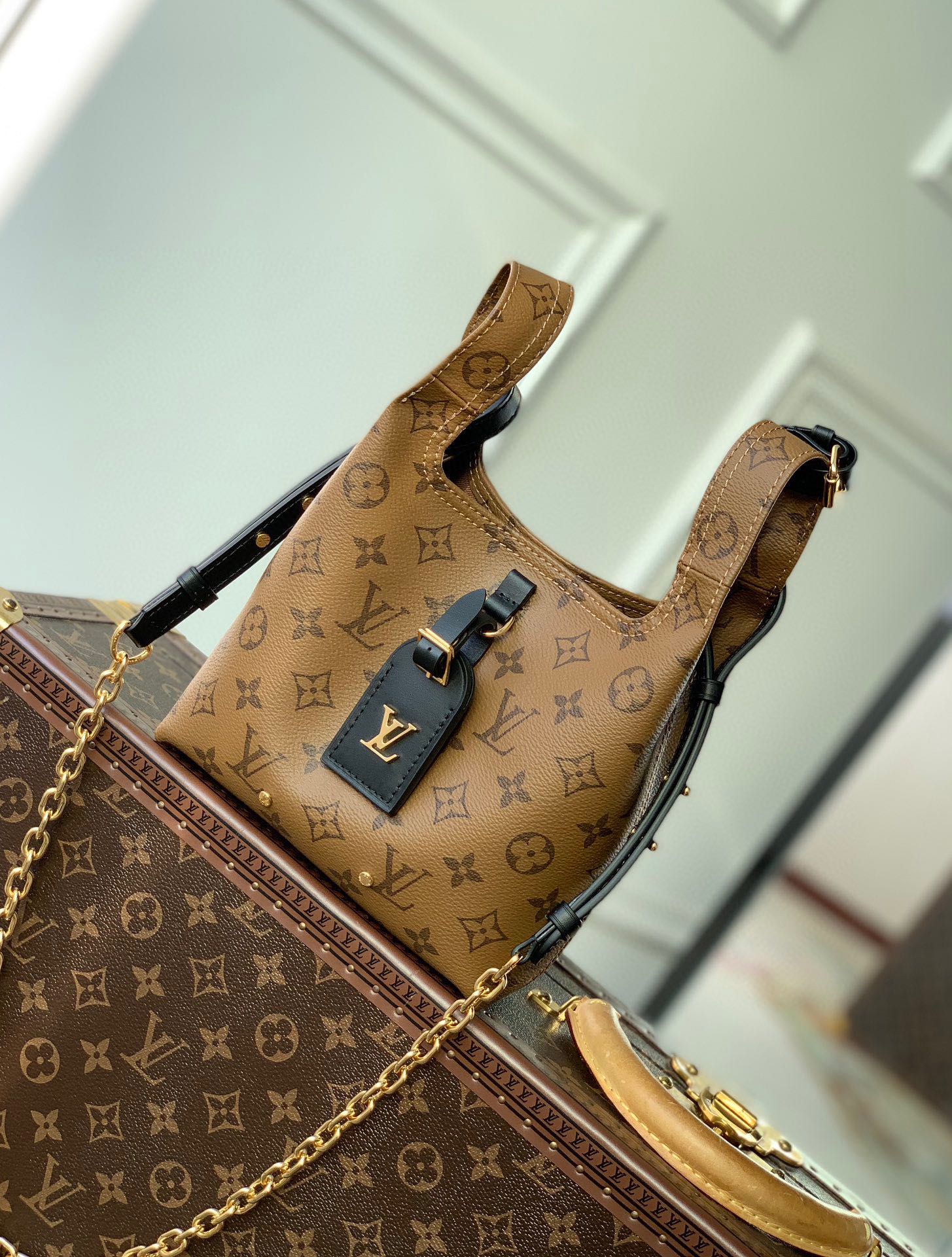Louis Vuitton Loop Hobo Monogram Coated Canvas Bag