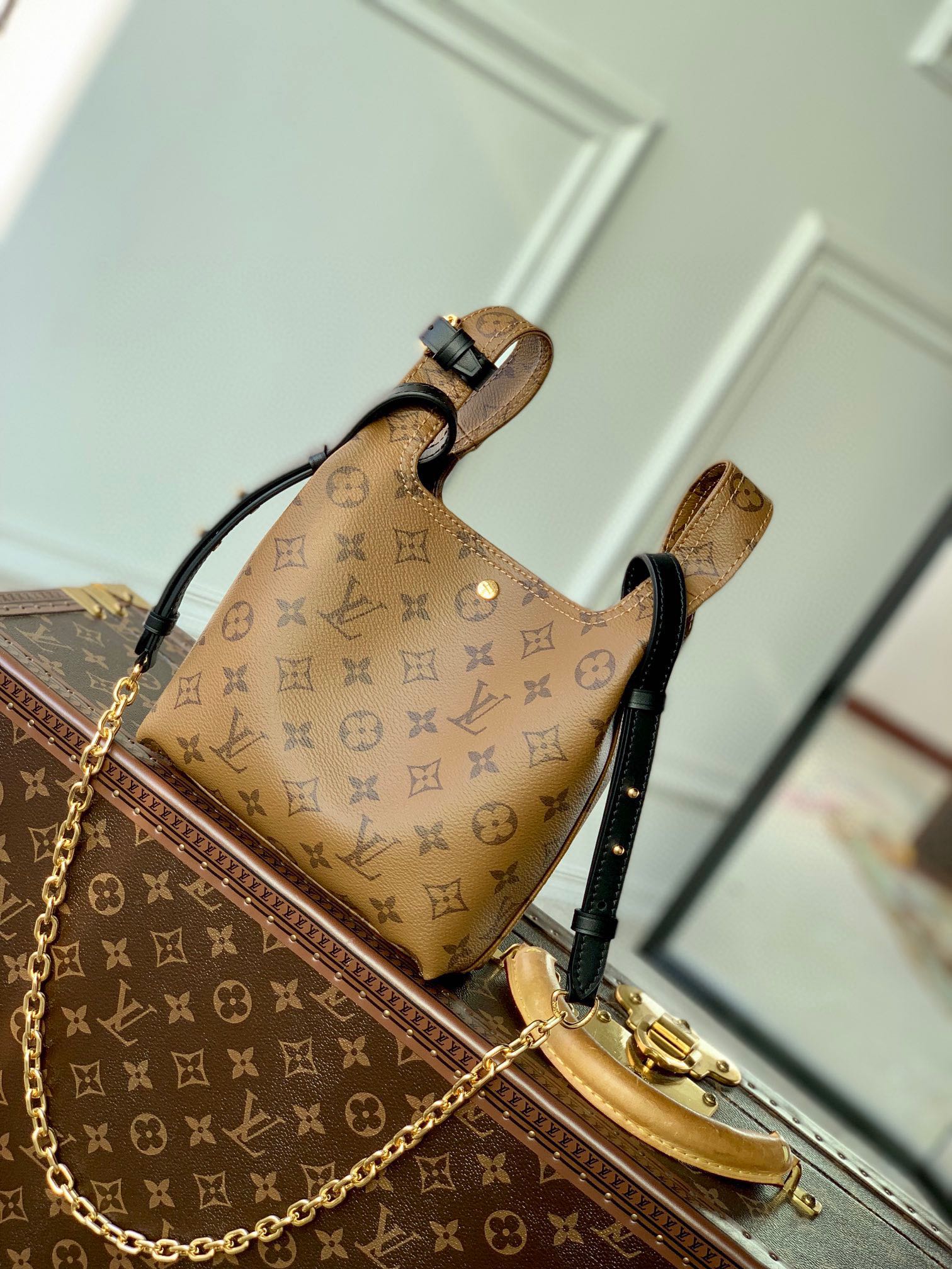 Louis Vuitton Loop Hobo Monogram Coated Canvas Bag