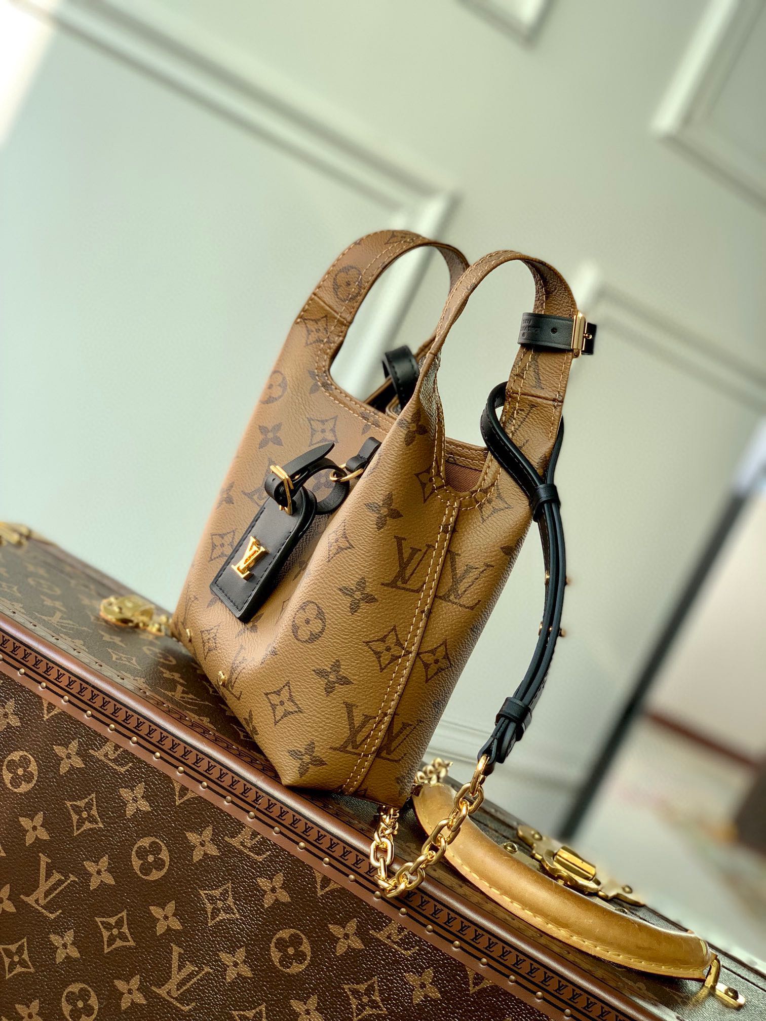 Louis Vuitton Loop Hobo Monogram Coated Canvas Bag
