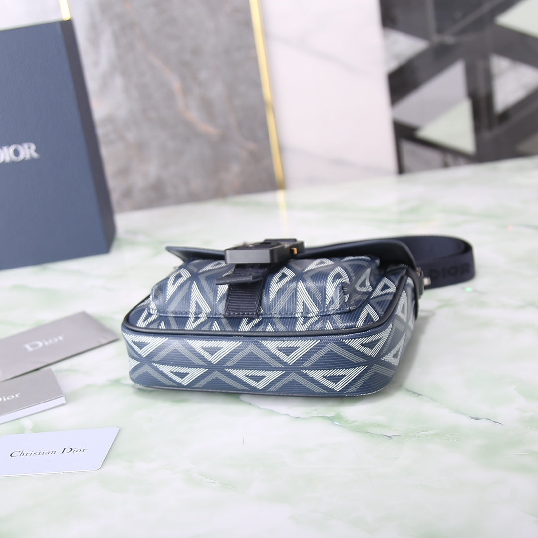 Dior CD Diamond Lingot Messenger Bag - Dior Grey Canvas Crossbody
