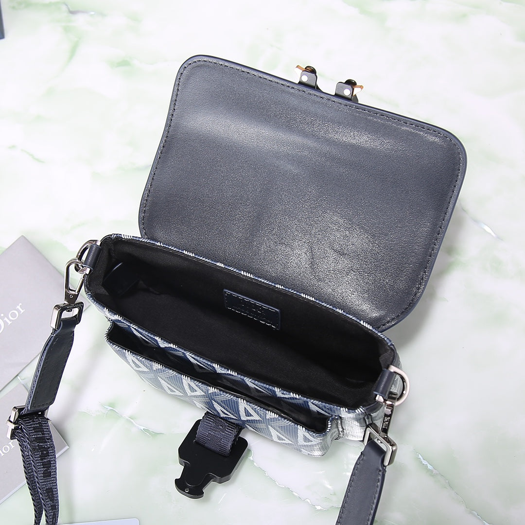 Dior CD Diamond Lingot Messenger Bag - Dior Grey Canvas Crossbody