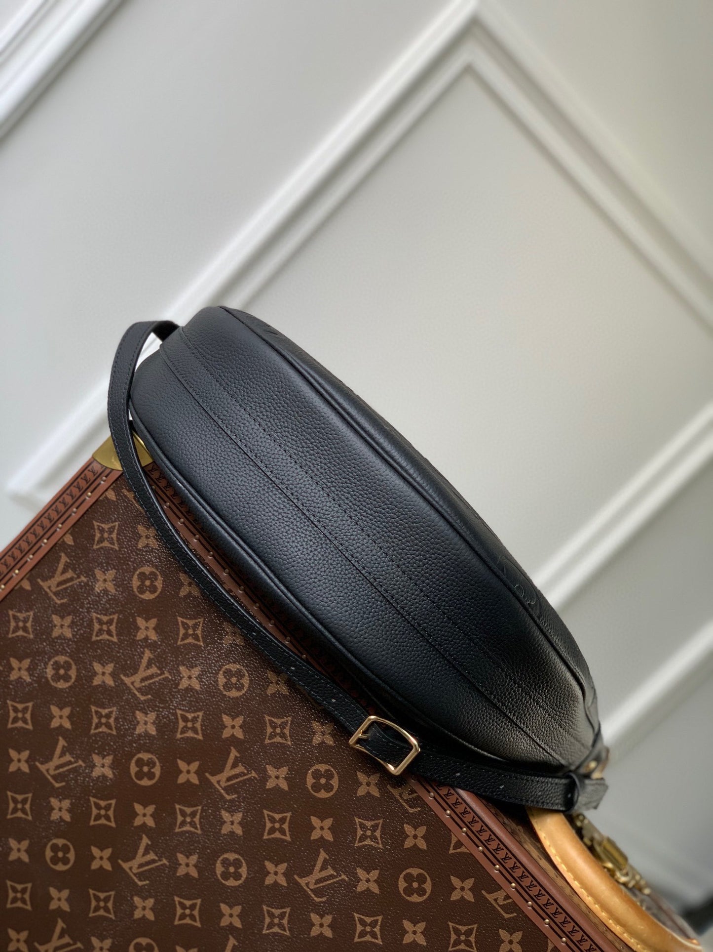 Louis Vuitton Loop Handbag Monogram Empreinte Leather Black