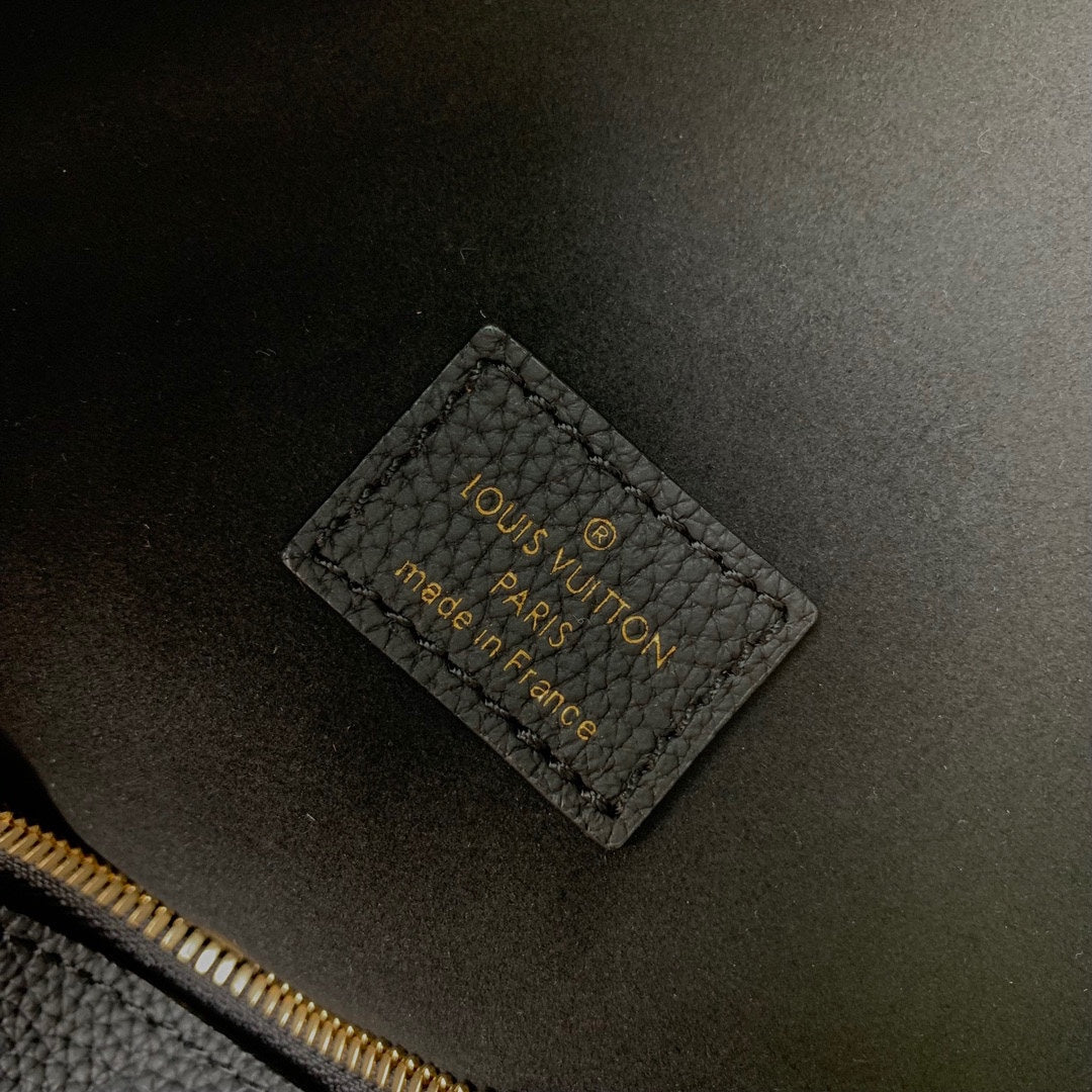 Louis Vuitton Loop Handbag Monogram Empreinte Leather Black