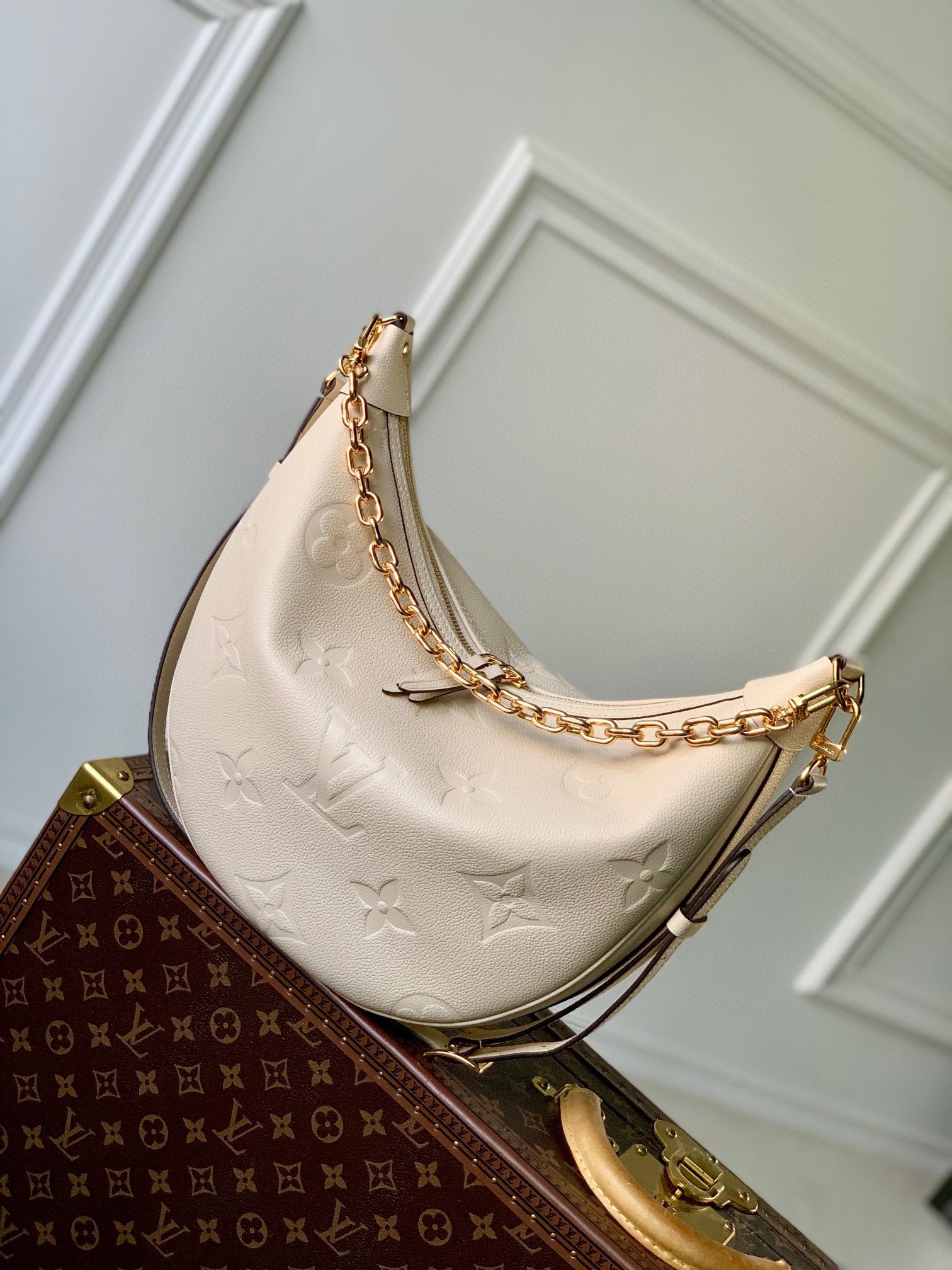 Louis Vuitton Monogram Empreinte Loop Bag - Cream