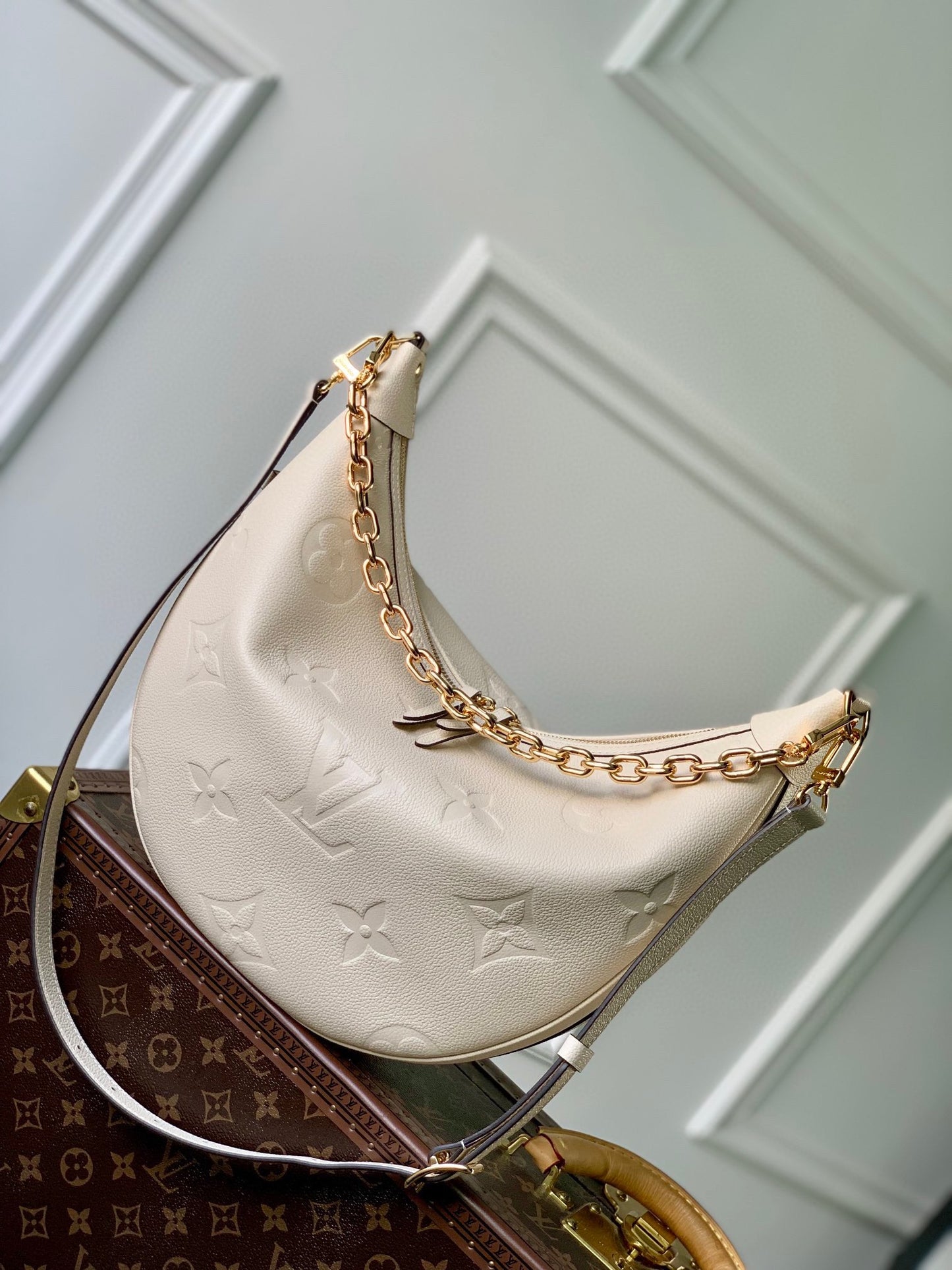 Louis Vuitton Monogram Empreinte Loop Bag - Cream