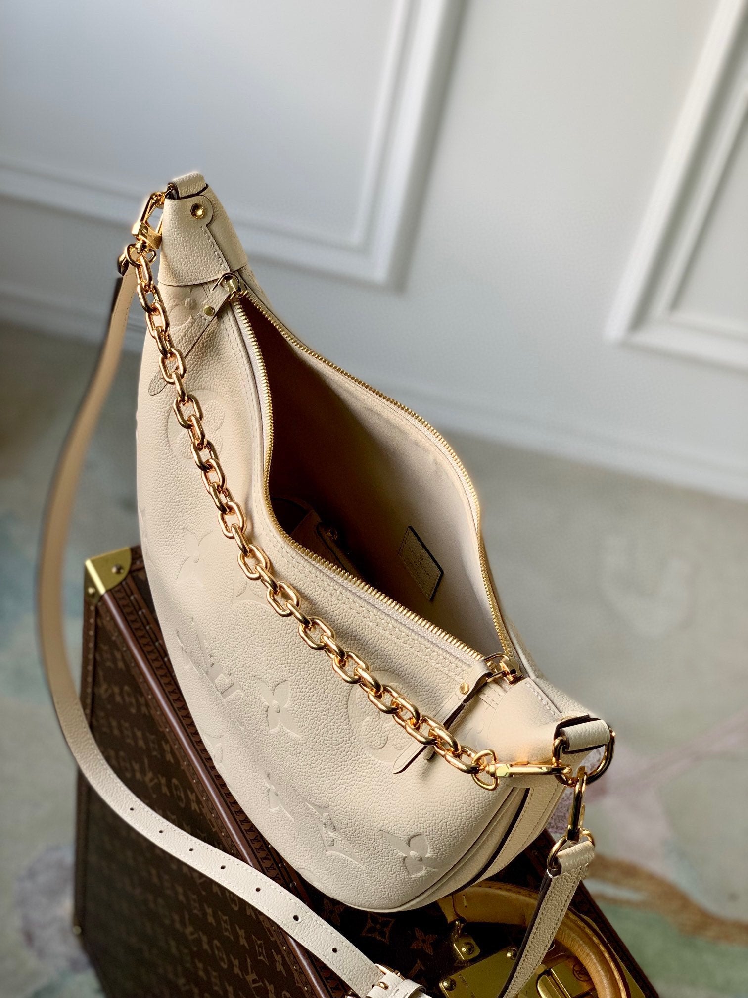 Louis Vuitton Monogram Empreinte Loop Bag - Cream