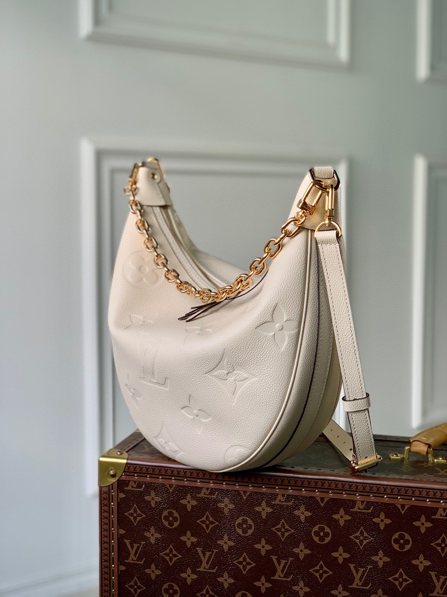 Louis Vuitton Monogram Empreinte Loop Bag - Cream