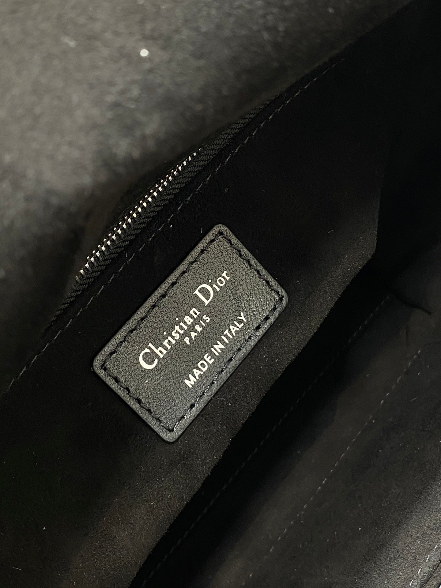 Lady Dior Mini Bag in Black Cannage Lambskin with Silver-Finish Metal Charms