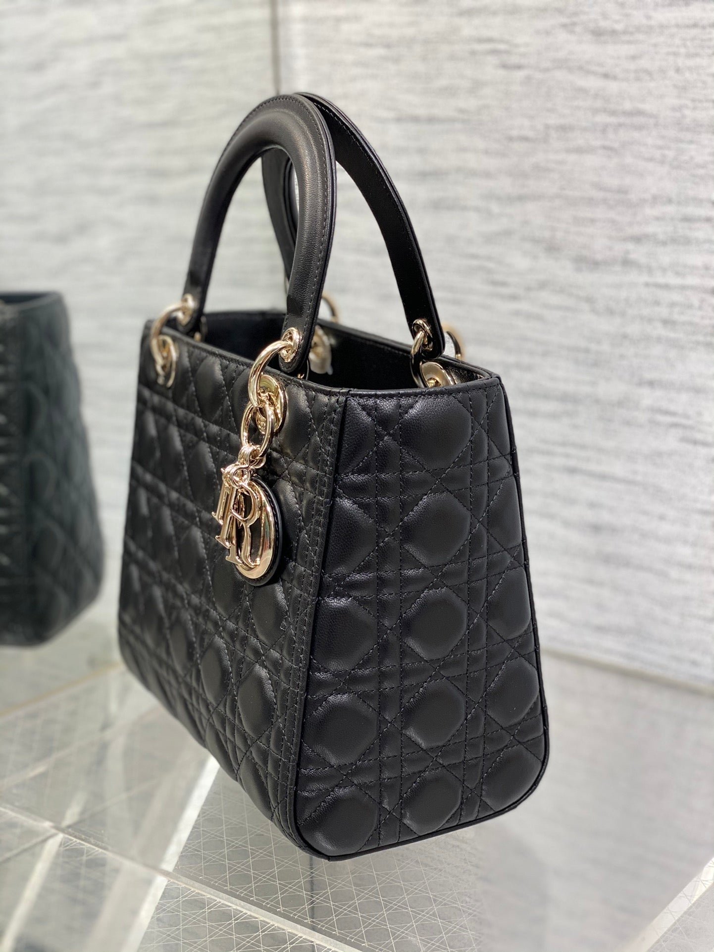 Lady Dior My ABCDior Small Bag - Black Cannage Lambskin with Gold-Finish Hardware