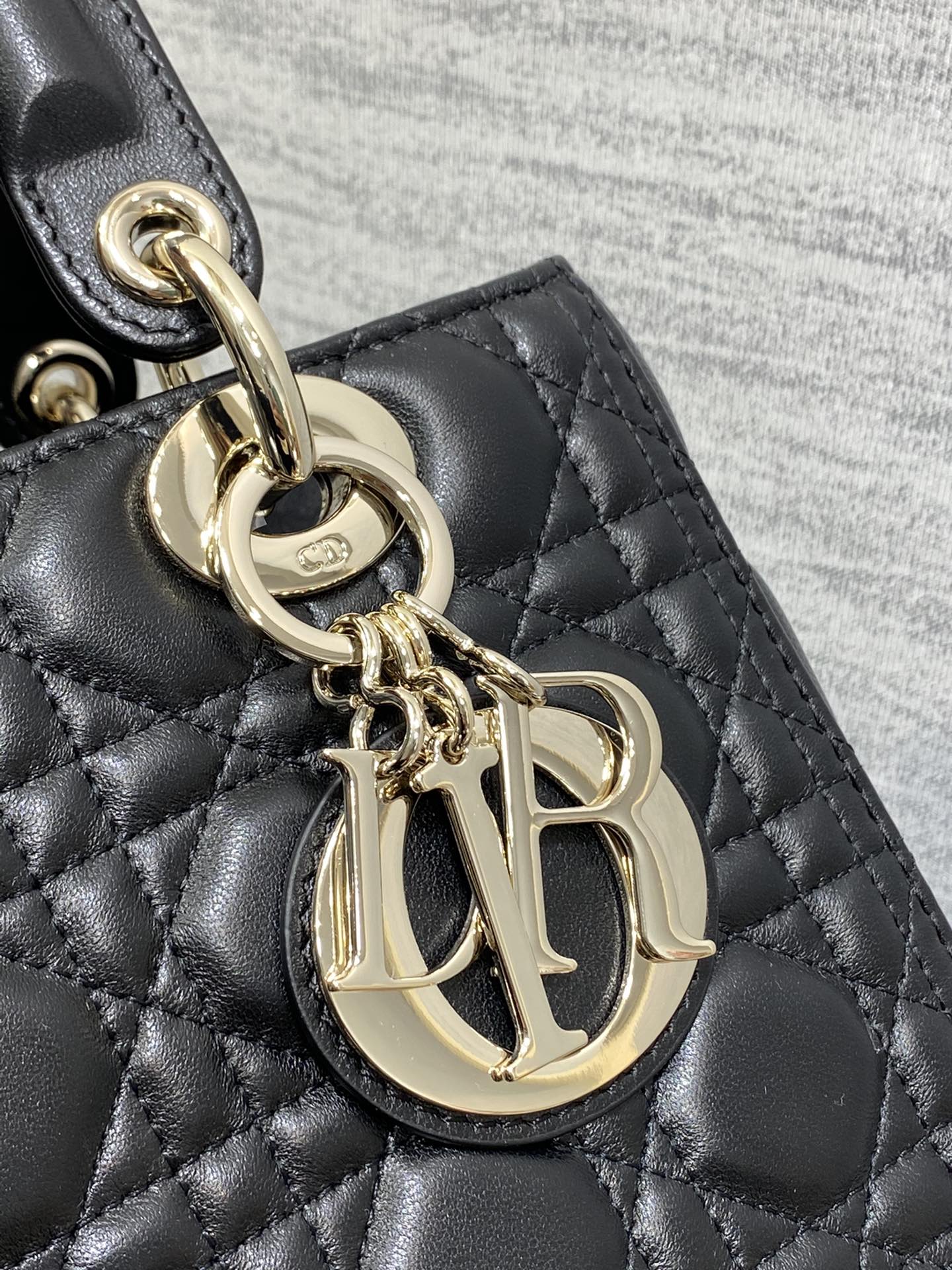 Lady Dior My ABCDior Small Bag - Black Cannage Lambskin with Gold-Finish Hardware