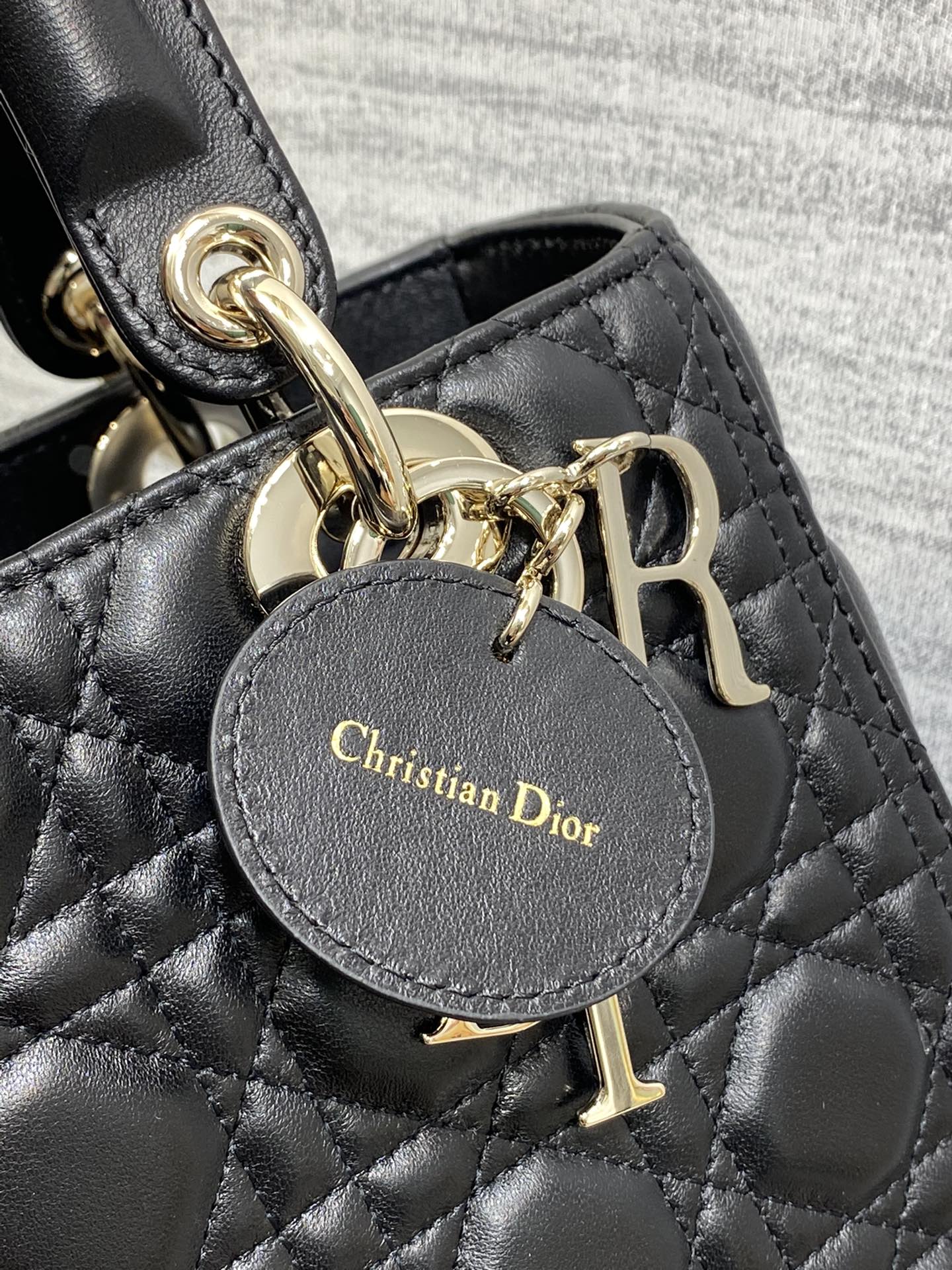 Lady Dior My ABCDior Small Bag - Black Cannage Lambskin with Gold-Finish Hardware