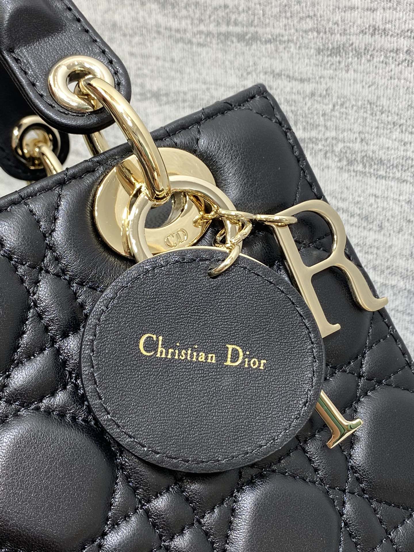 Christian Dior Lady Dior Small My ABCDior Bag Black Cannage Lambskin