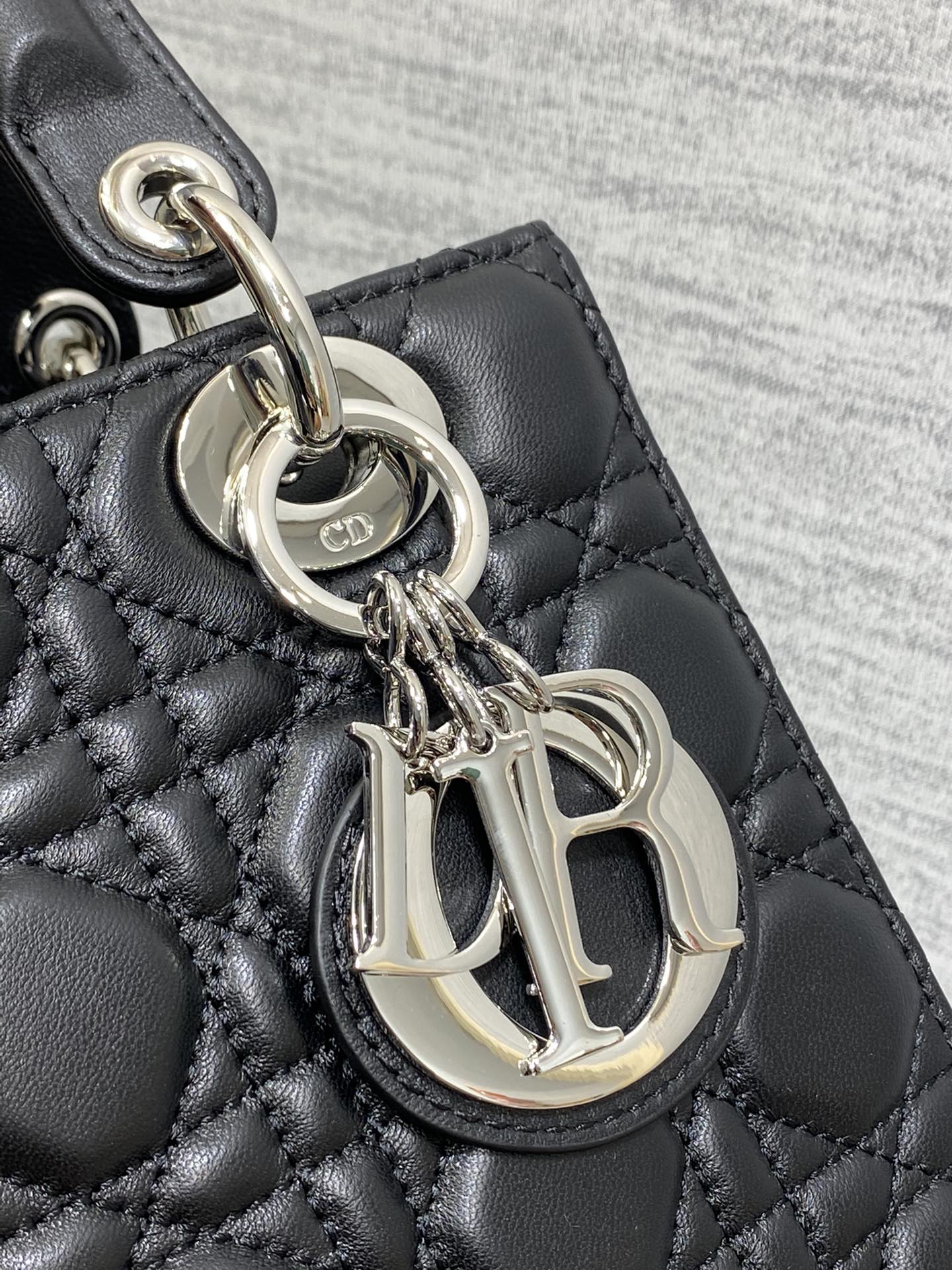 Christian Dior Small Lady My ABCDior Bag Black Cannage Lambskin