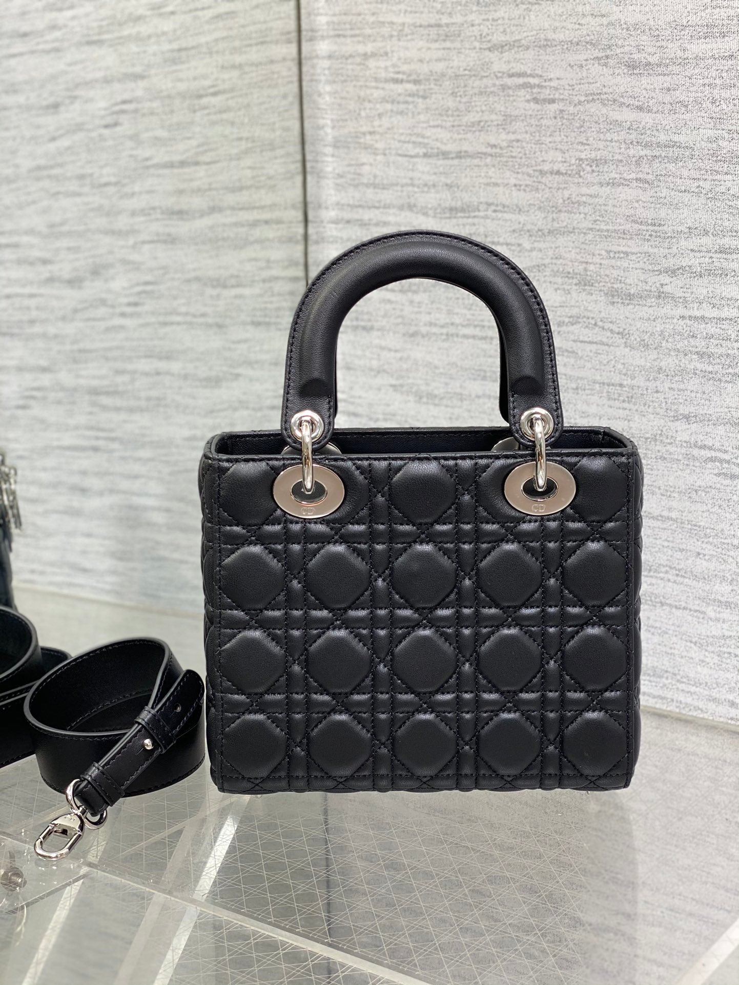 Christian Dior Lady Dior My ABCDior Bag Black Cannage Lambskin Mini