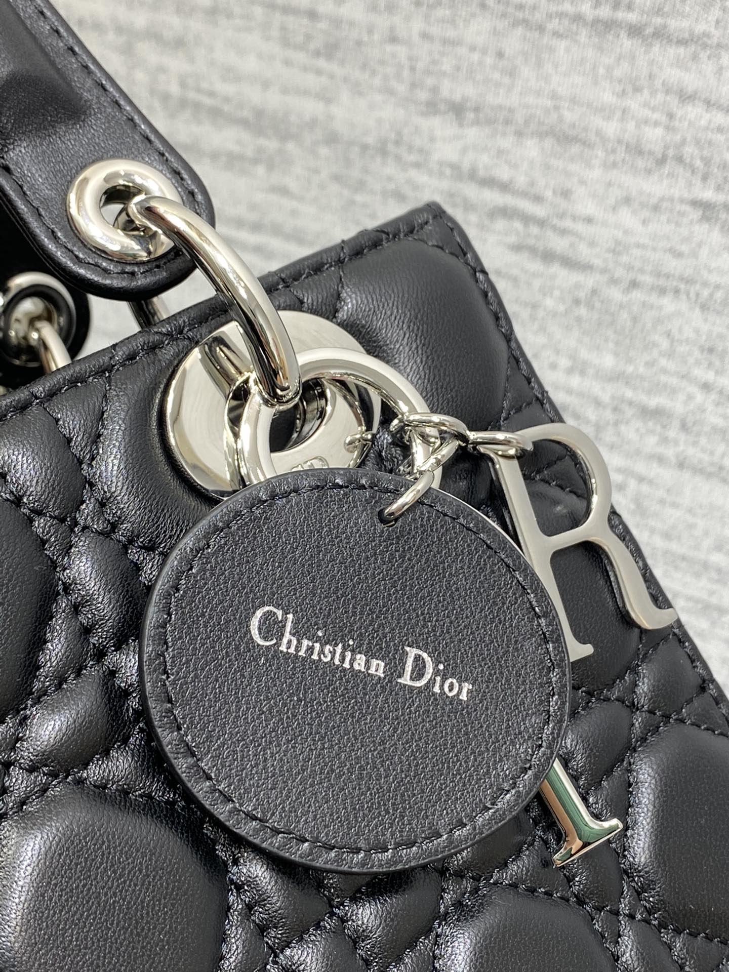 Christian Dior Small Lady My ABCDior Bag Black Cannage Lambskin