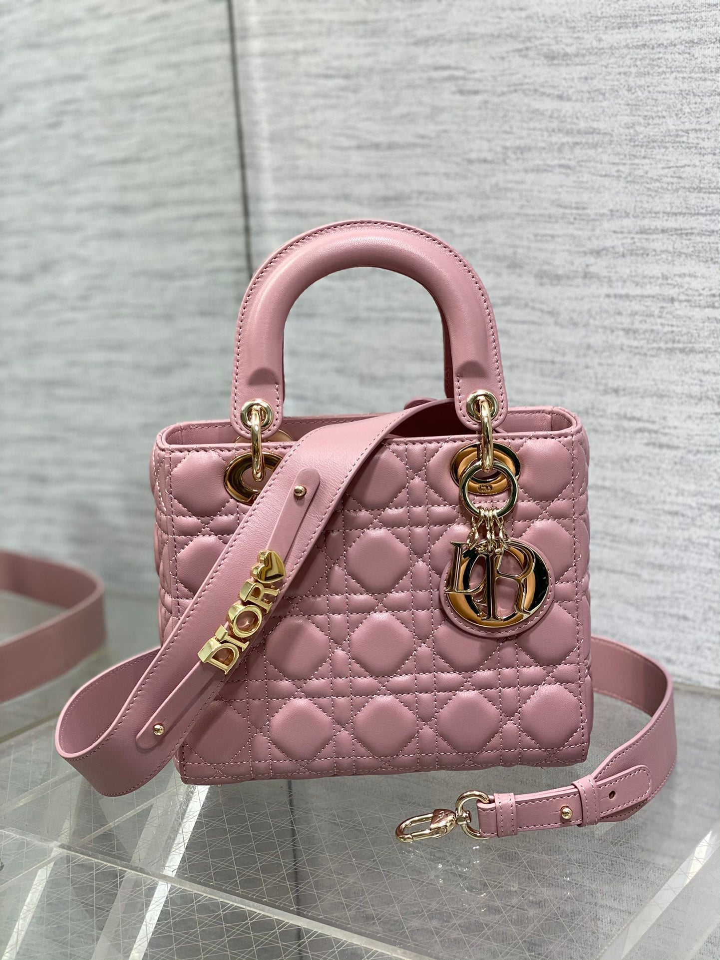 Lady Dior My ABCDior Bag - Pink Cannage Lambskin Small Handbag