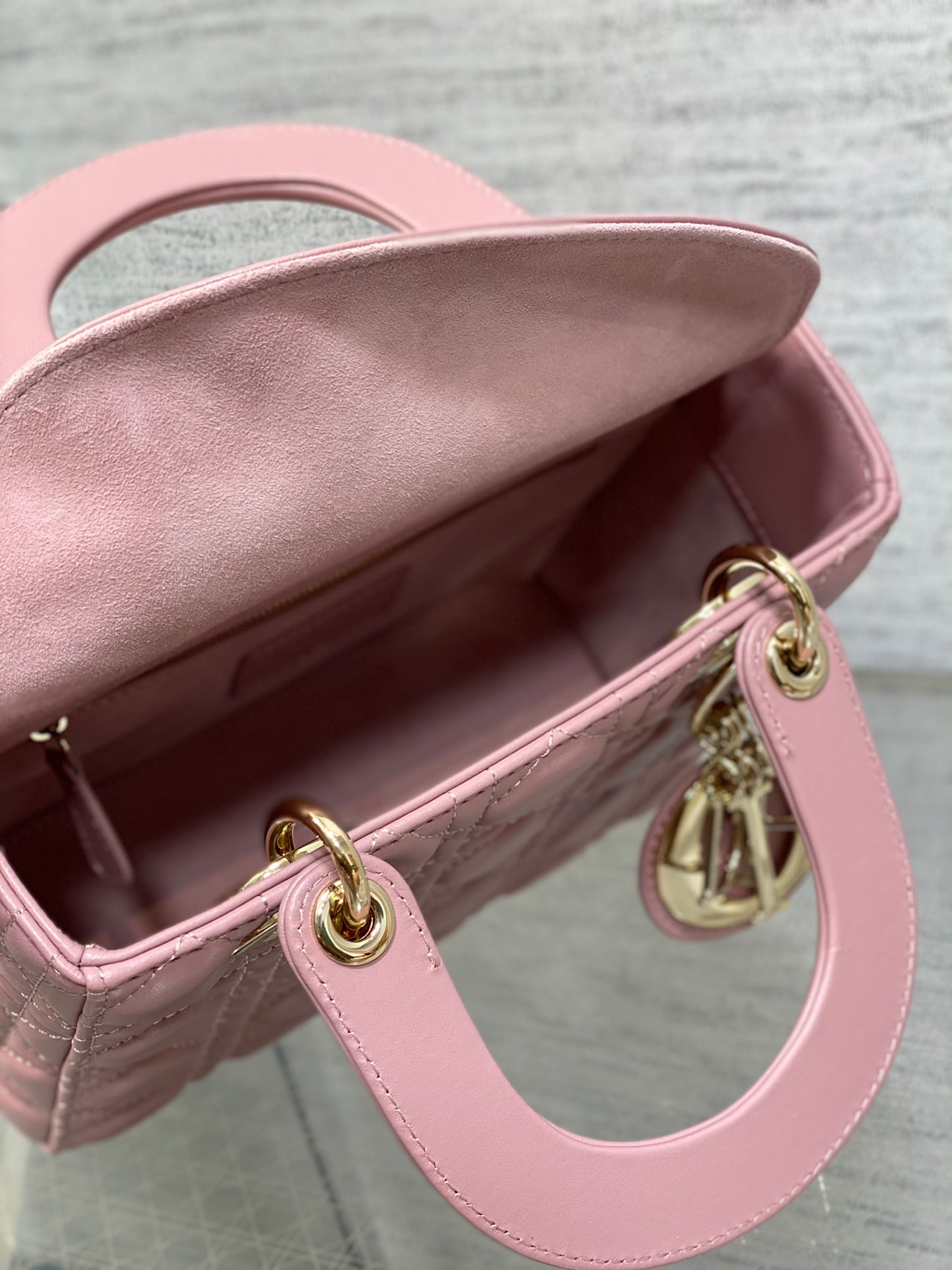 Christian Dior My ABCDior Lady Dior Bag Small Pink Cannage Lambskin