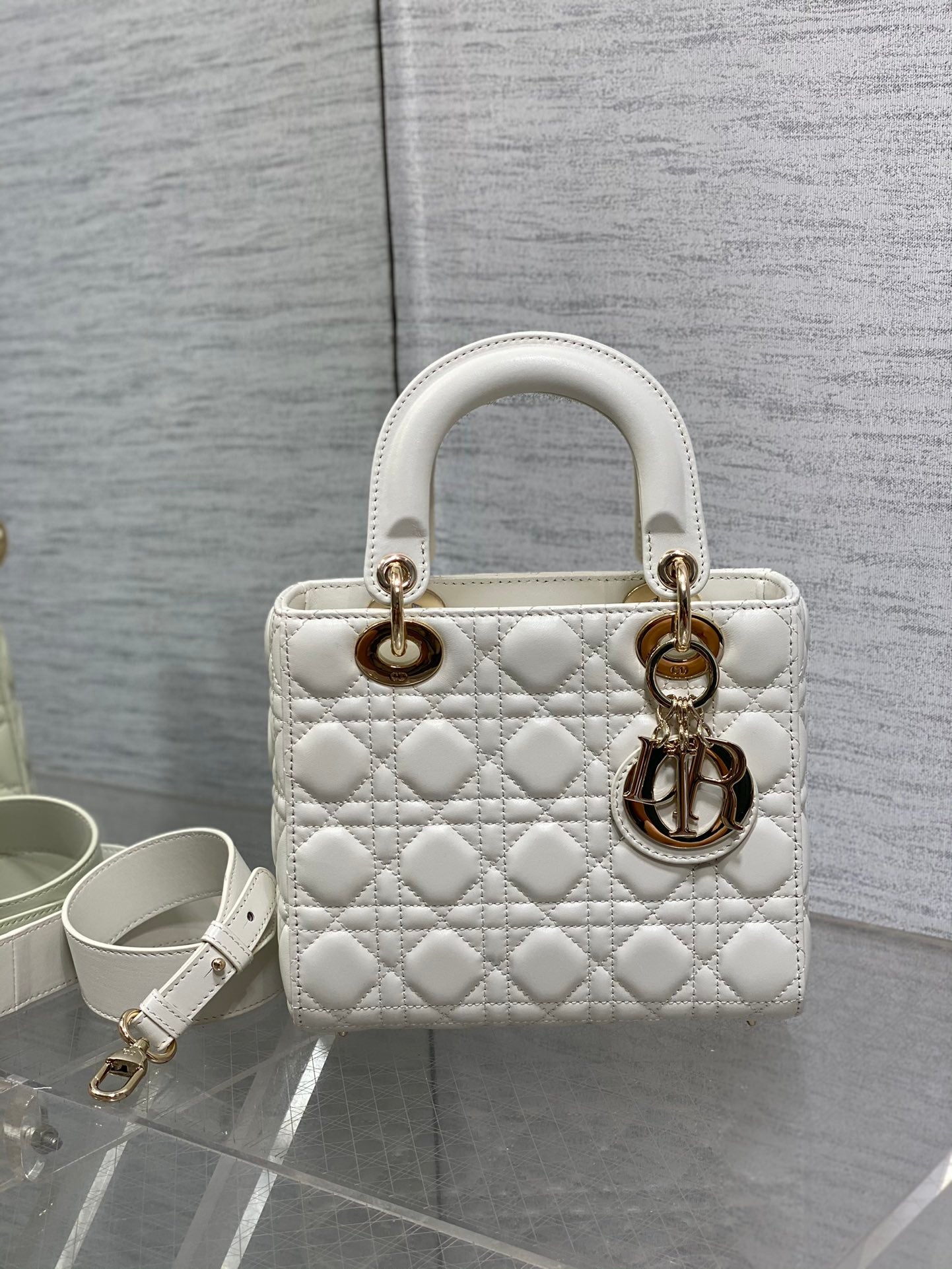 Christian Dior Lady Dior My ABCDior Bag - Latte Cannage Lambskin
