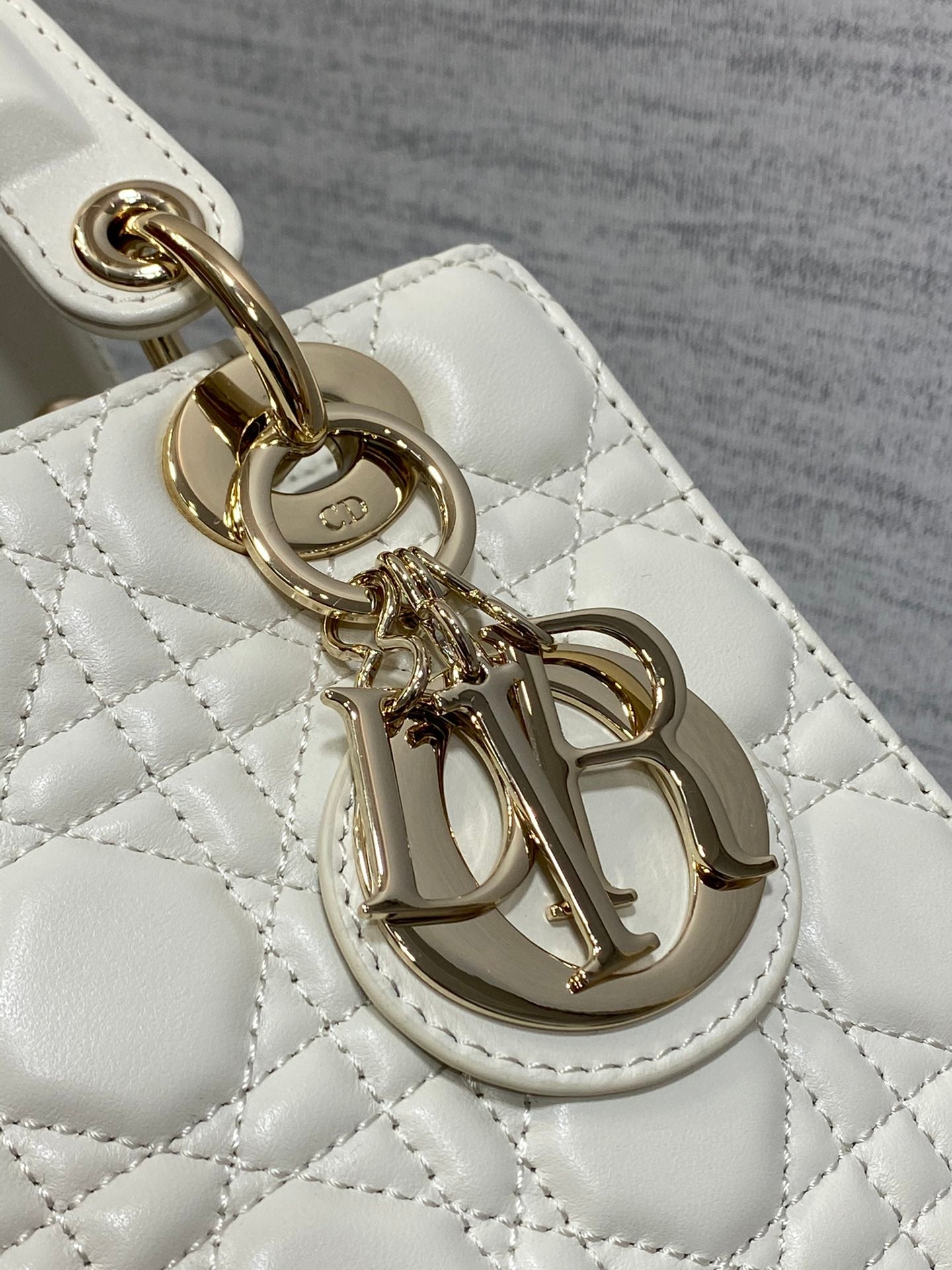 Lady Dior My ABCDior Small Bag in White Cannage Lambskin