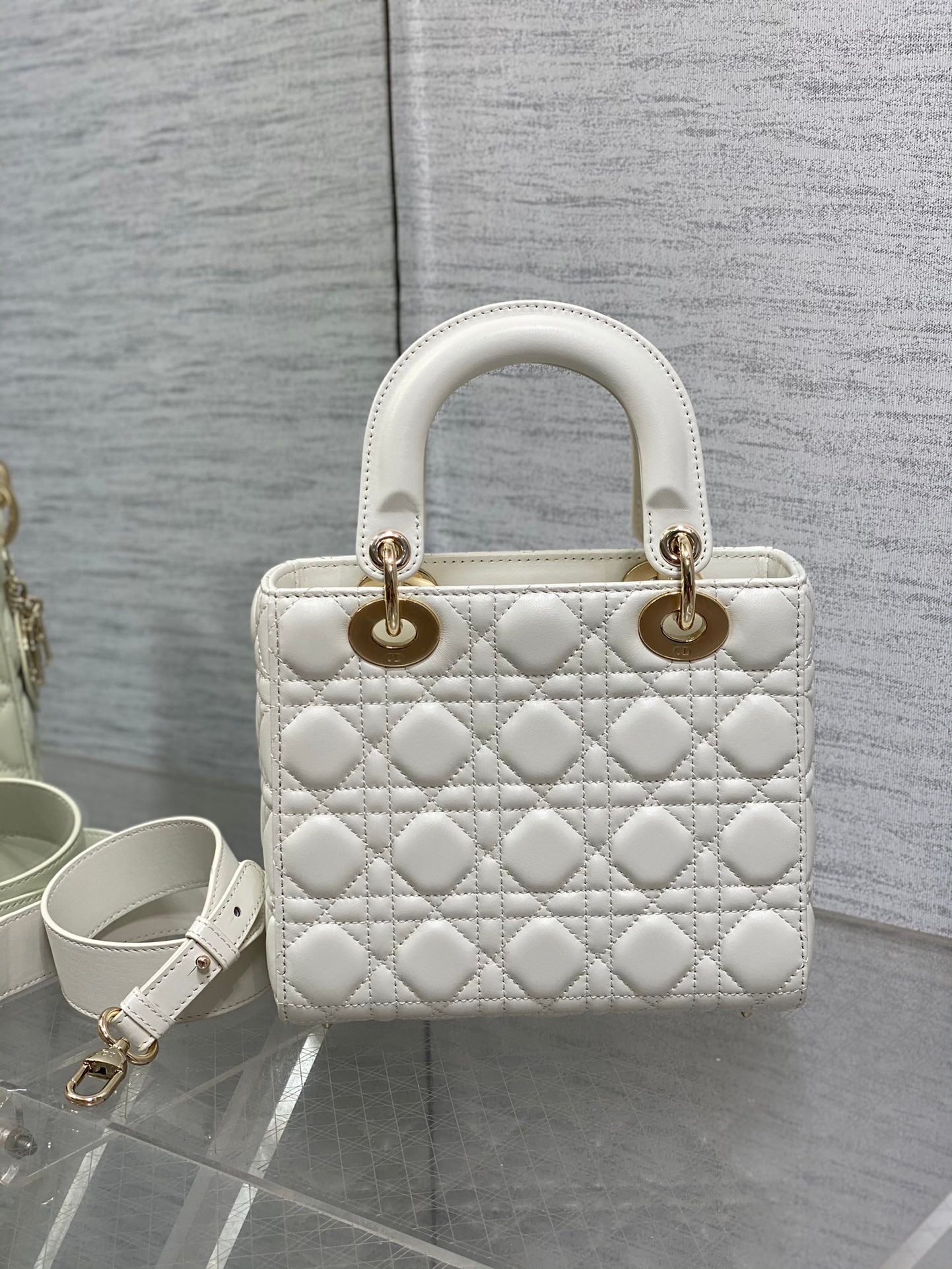 Christian Dior Lady Dior My ABCDior Bag - White Cannage Lambskin