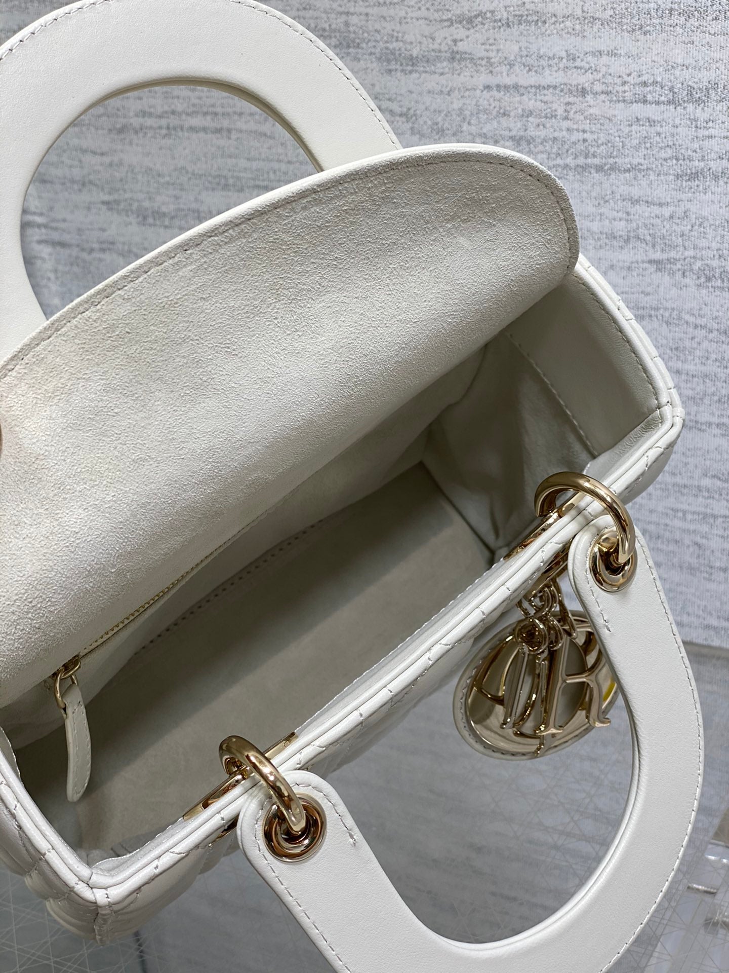 Christian Dior Lady Dior My ABCDior Bag - White Cannage Lambskin