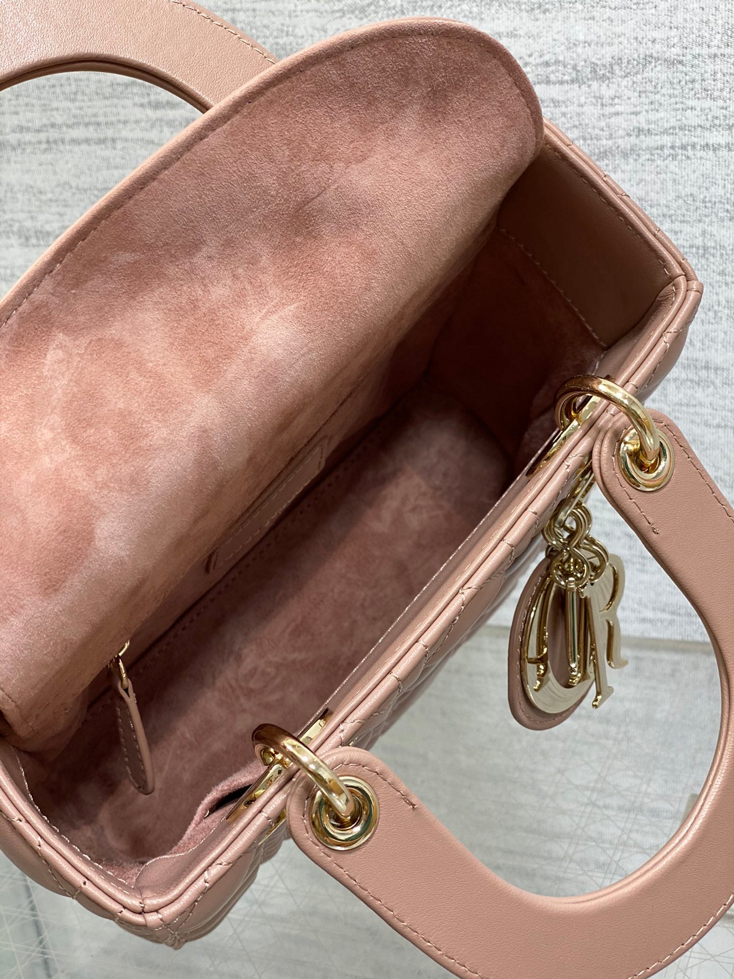 Lady Dior My ABCDior Small Bag in Pink Cannage Lambskin