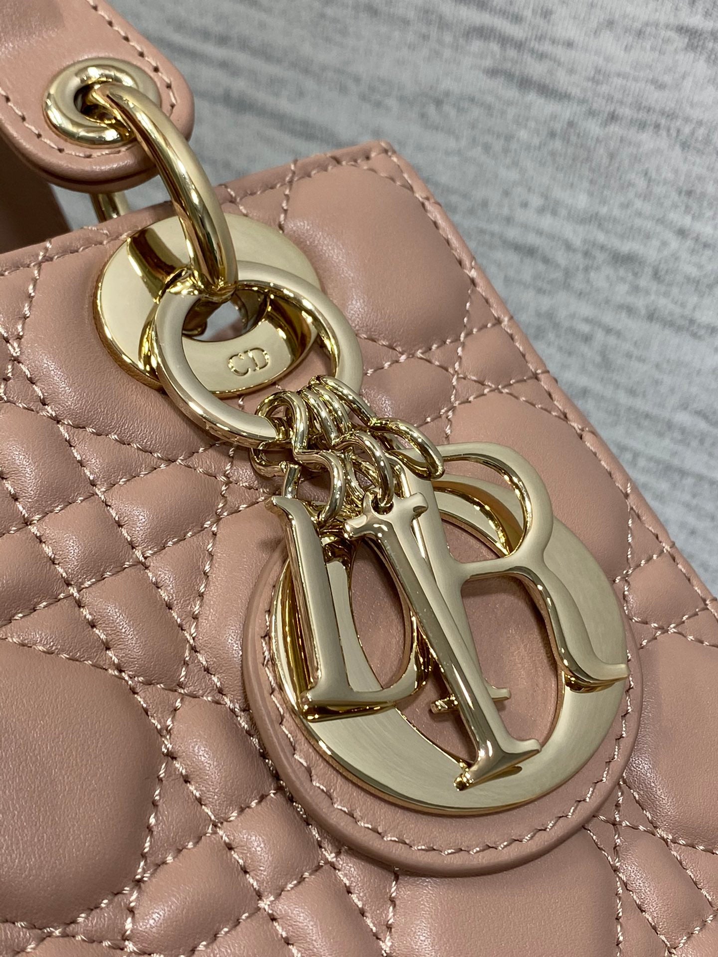 Christian Dior Lady Dior My ABCDior Small Bag - Rose Des Vents Cannage Lambskin