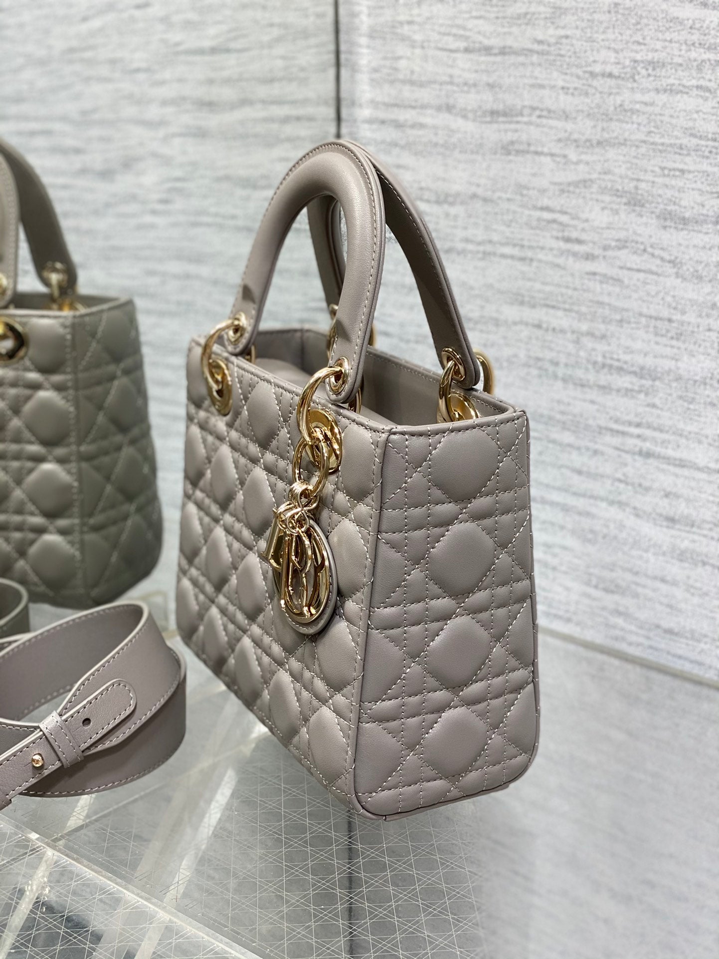 Lady Dior My ABCDior Bag - Grey Cannage Lambskin