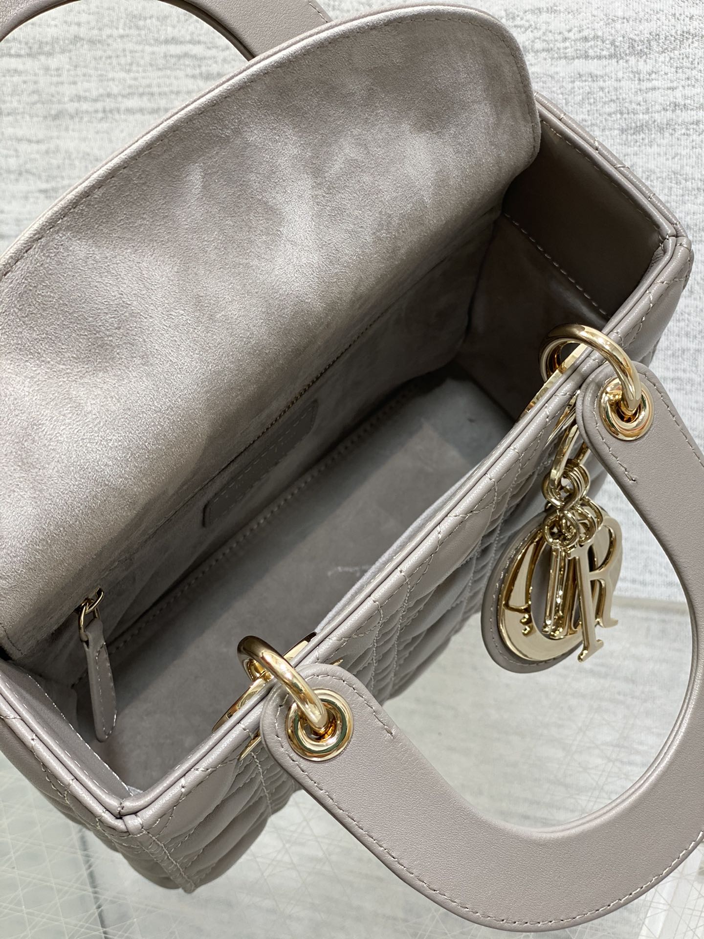 Lady Dior My ABCDior Bag - Grey Cannage Lambskin