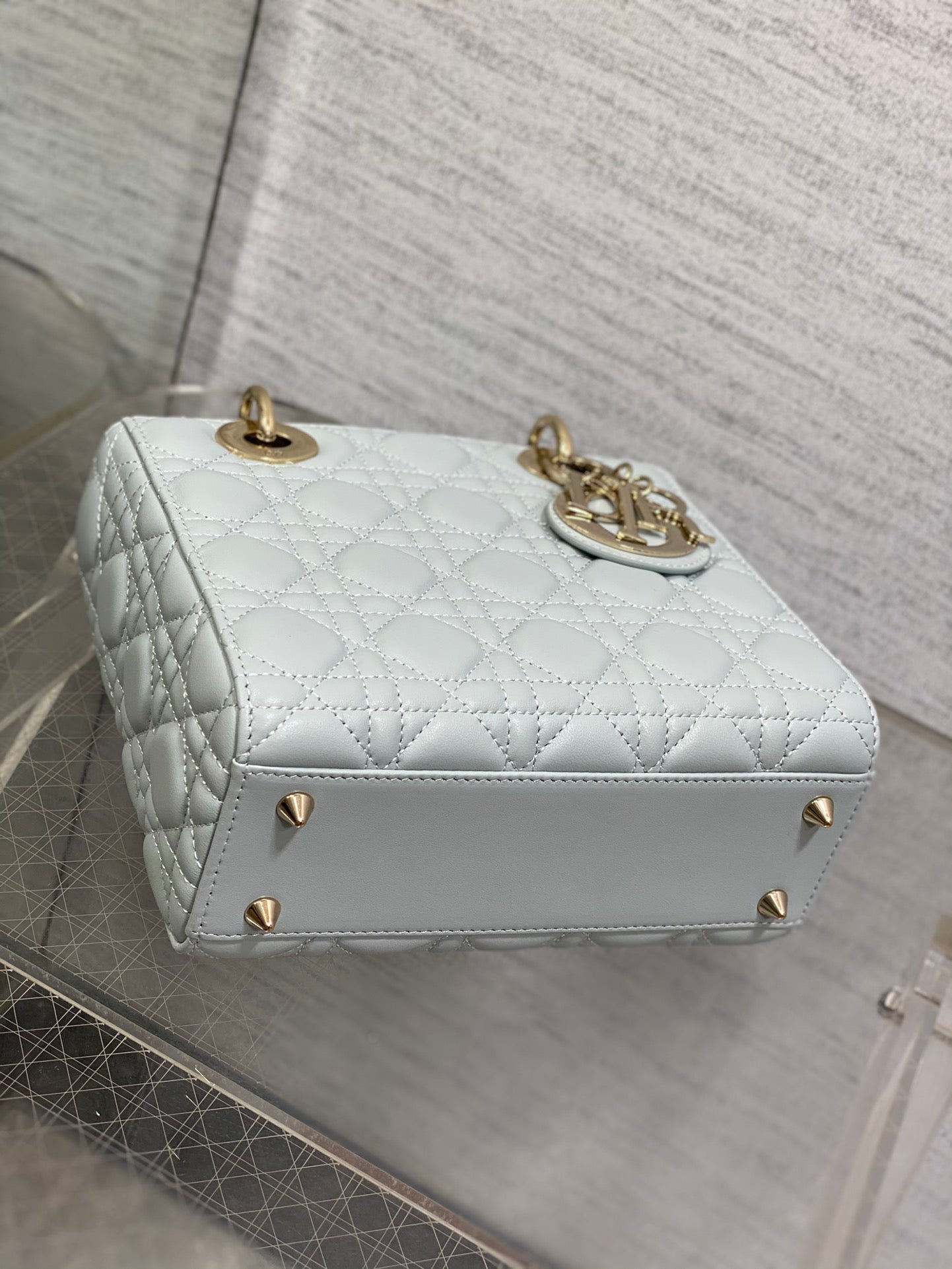 Lady Dior My ABCDior Small Bag - Light Blue Quilted Lambskin