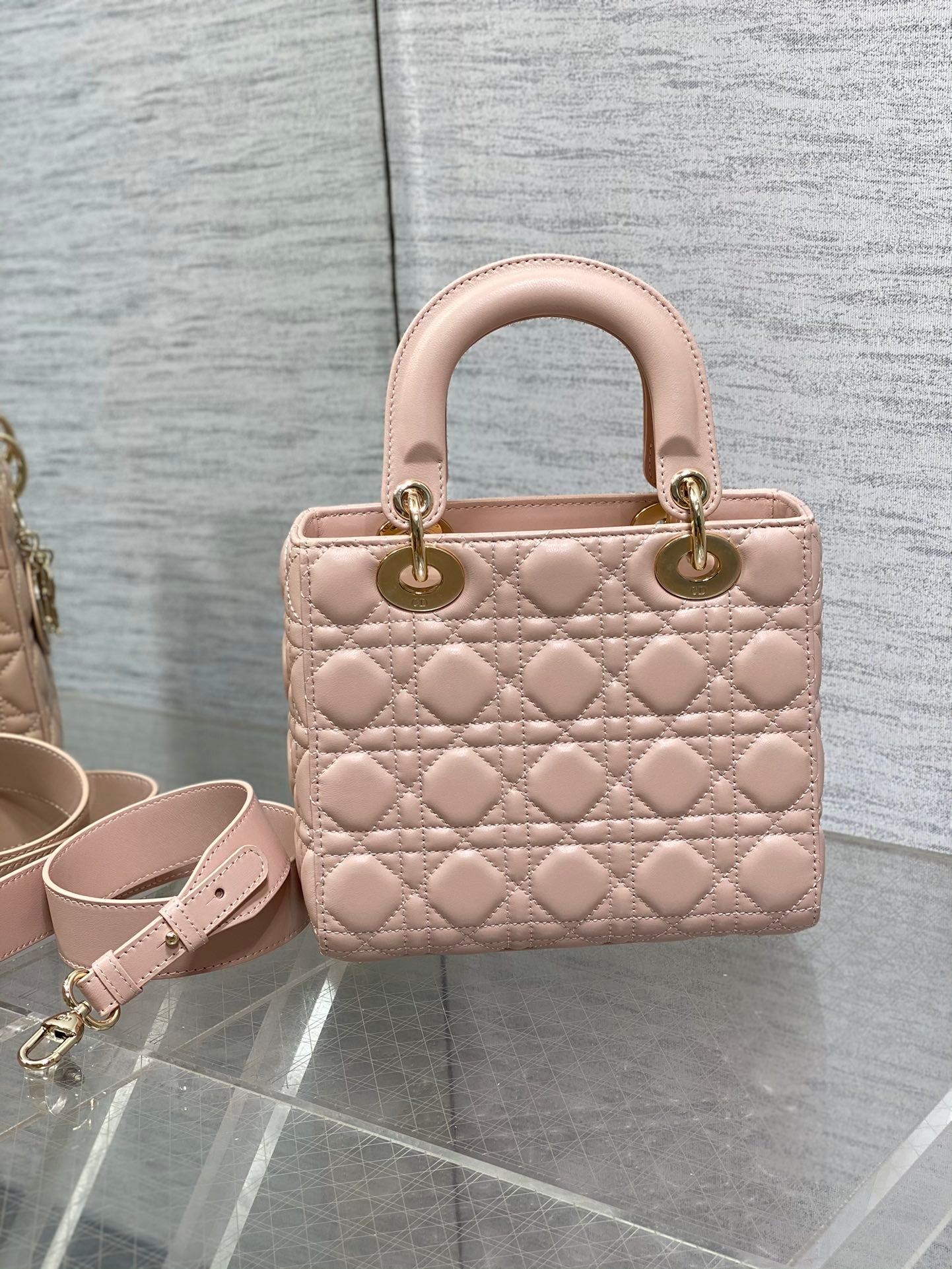 Christian Dior Lady Dior My ABCDior Small Bag - Pink Cannage Lambskin