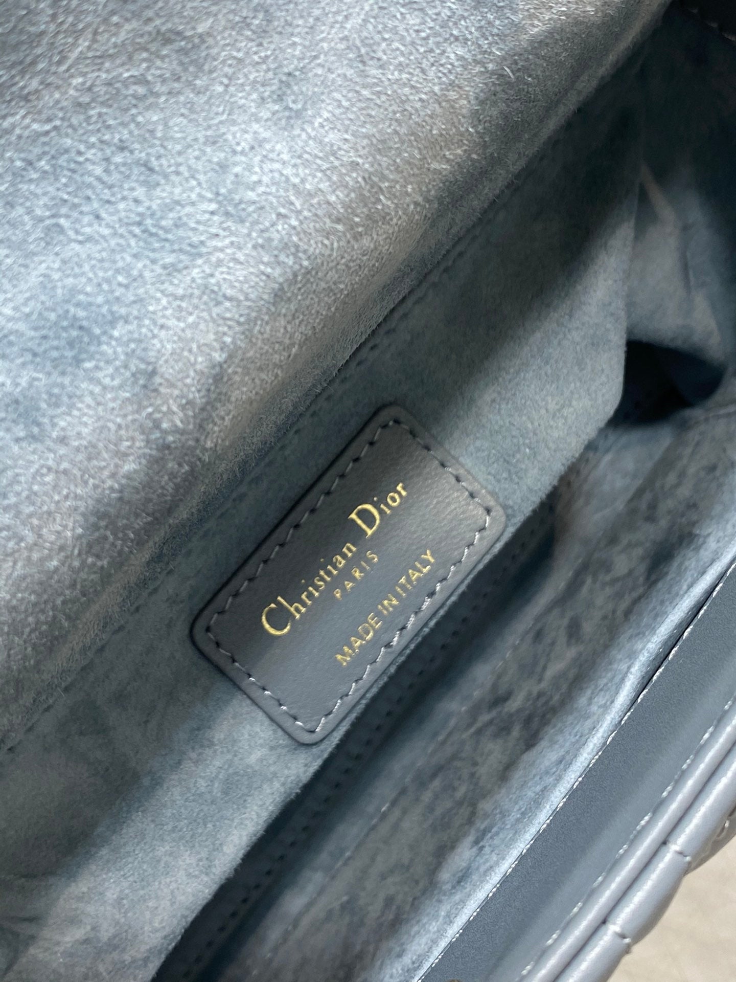 Christian Dior Small Lady Dior Bag in Cloud Blue Cannage Lambskin