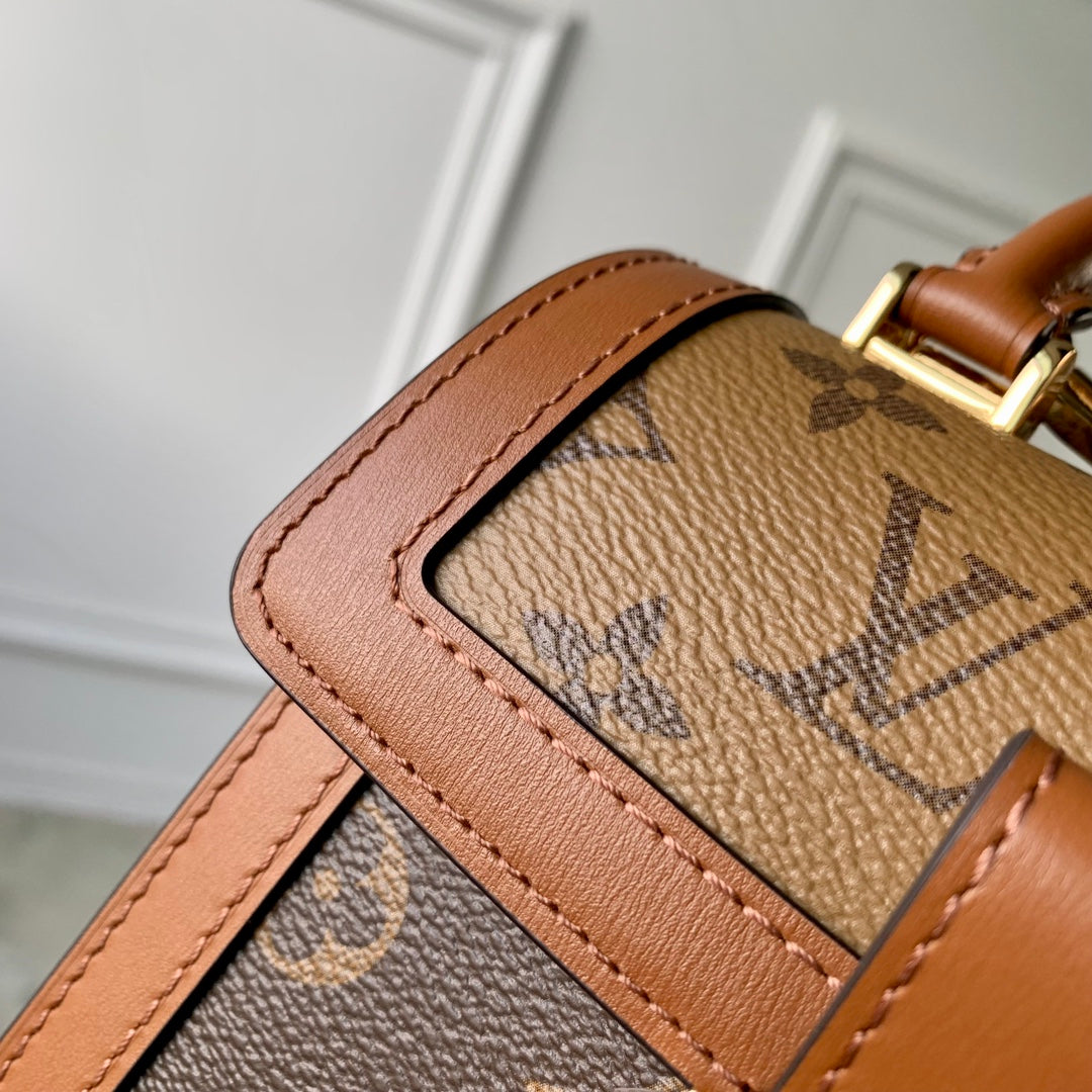 Louis Vuitton Dauphine MM Monogram & Monogram Reverse Canvas Bag