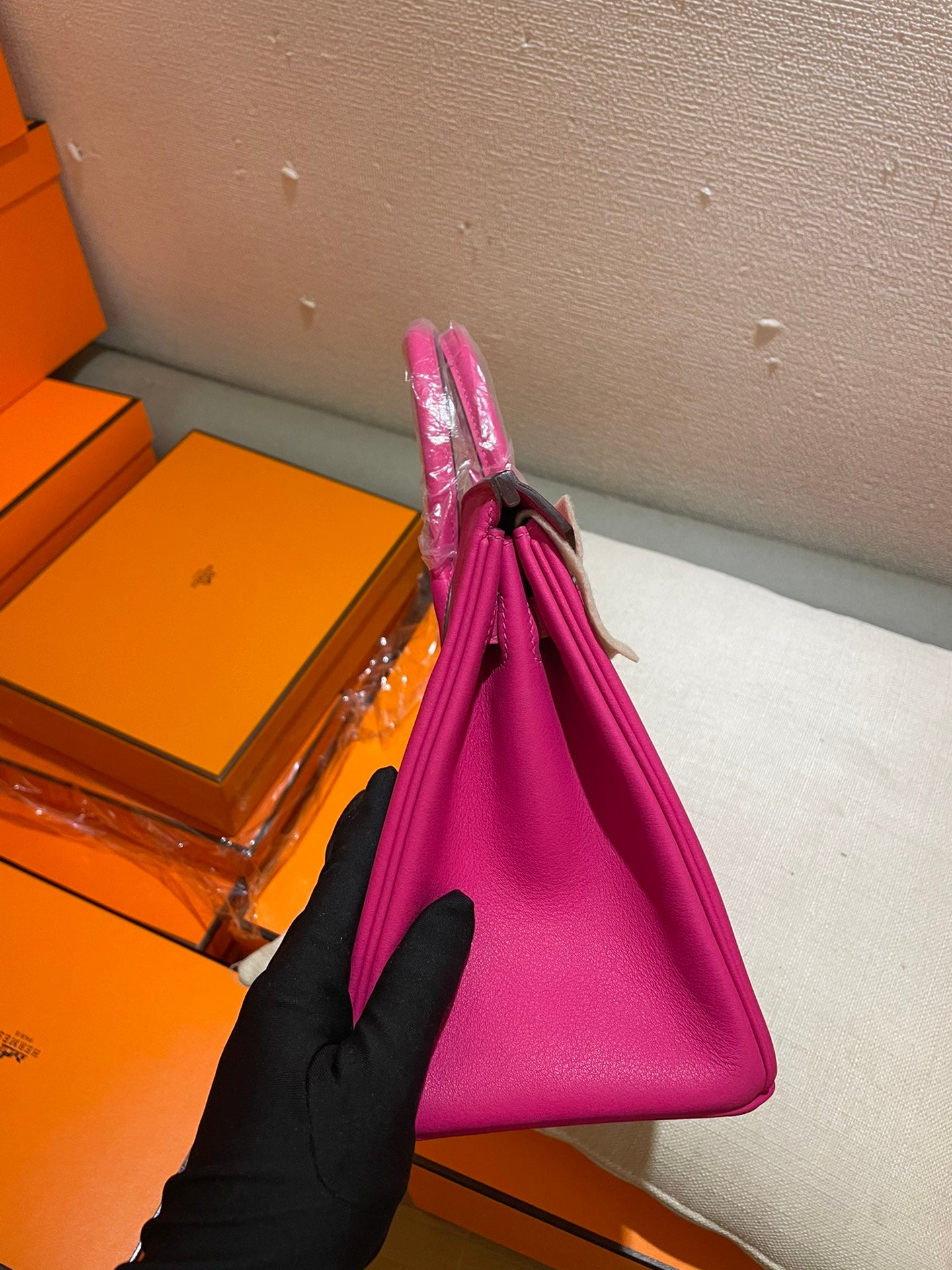 Premium Pink Leather Top Handle Handbag - Elegant Designer Style Tote for Women