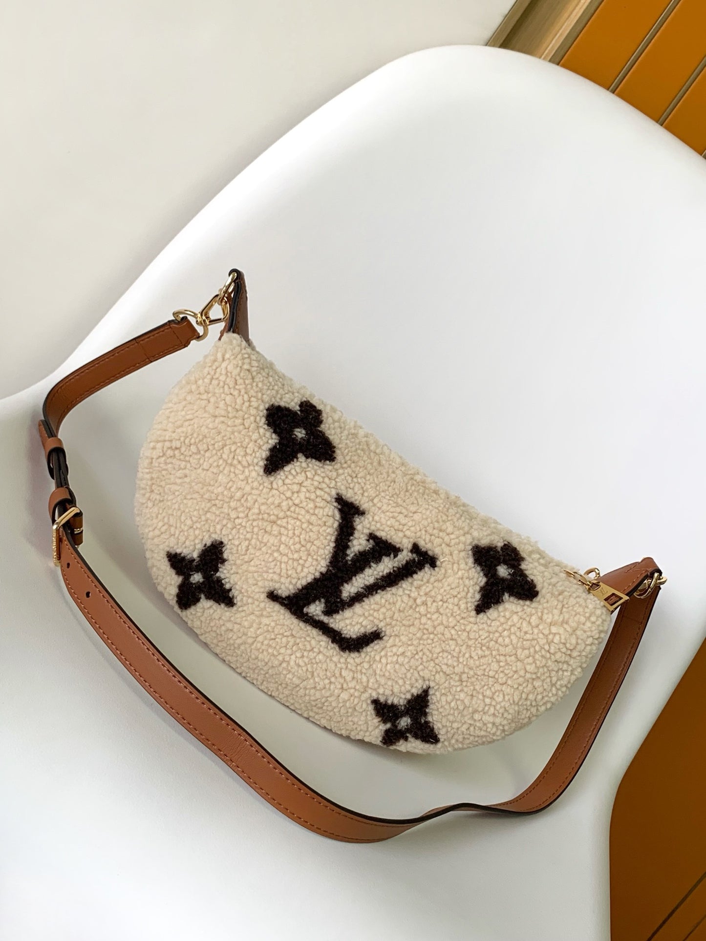 Louis Vuitton Monogram Shearling Loop Shoulder Bag