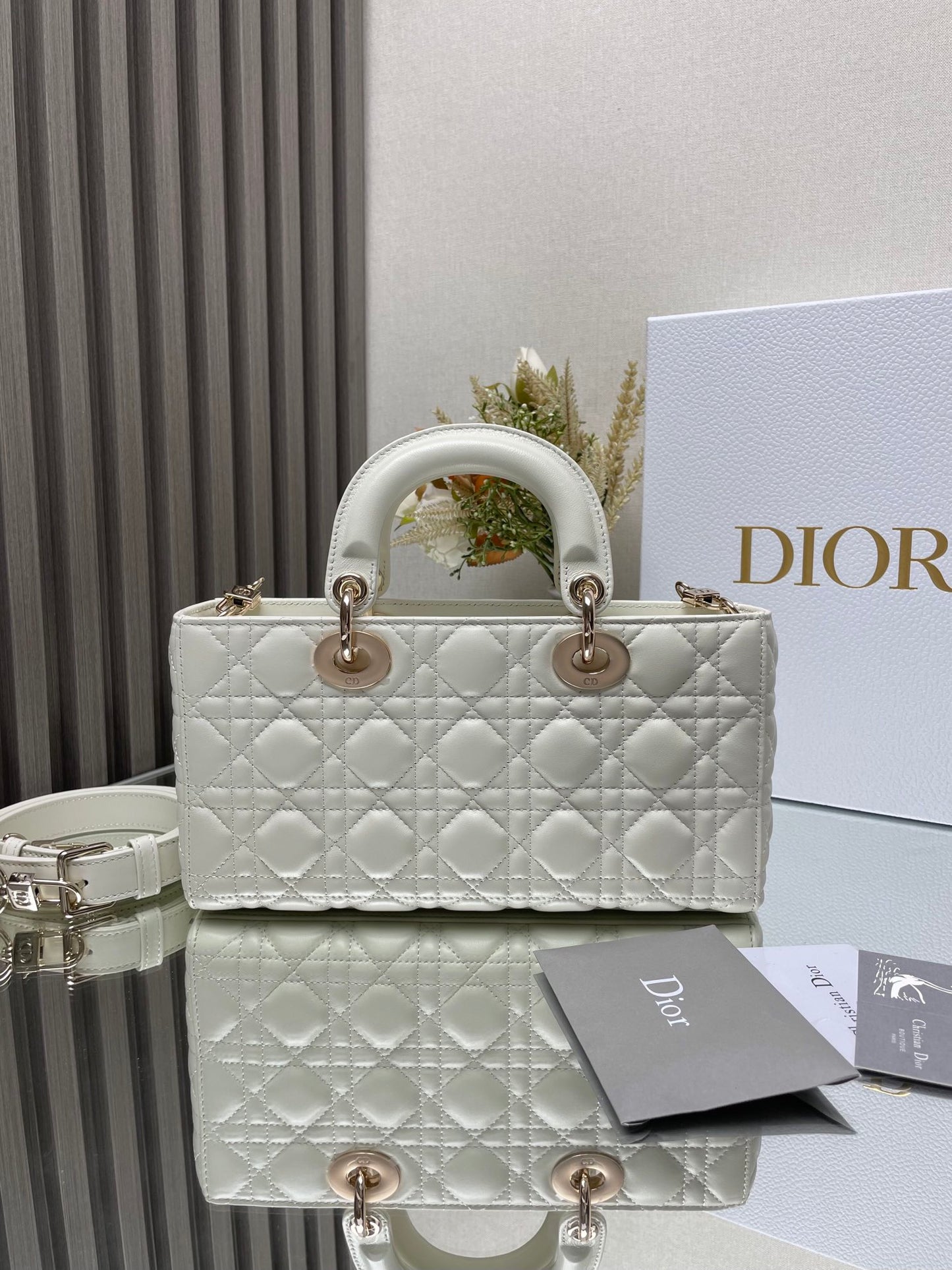 Christian Dior Lady D-Joy Bag - Latte Cannage Lambskin - Women's Luxury Handbag