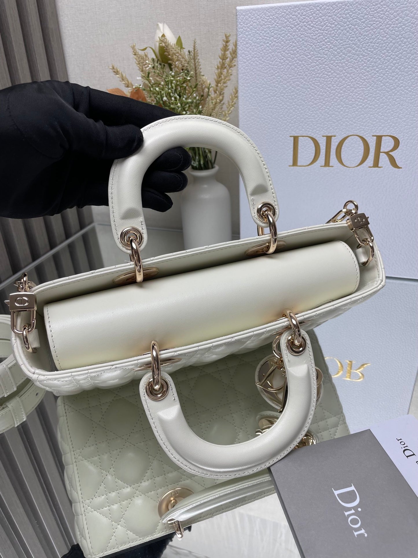 Christian Dior Lady D-Joy Bag - Latte Cannage Lambskin - Women's Luxury Handbag