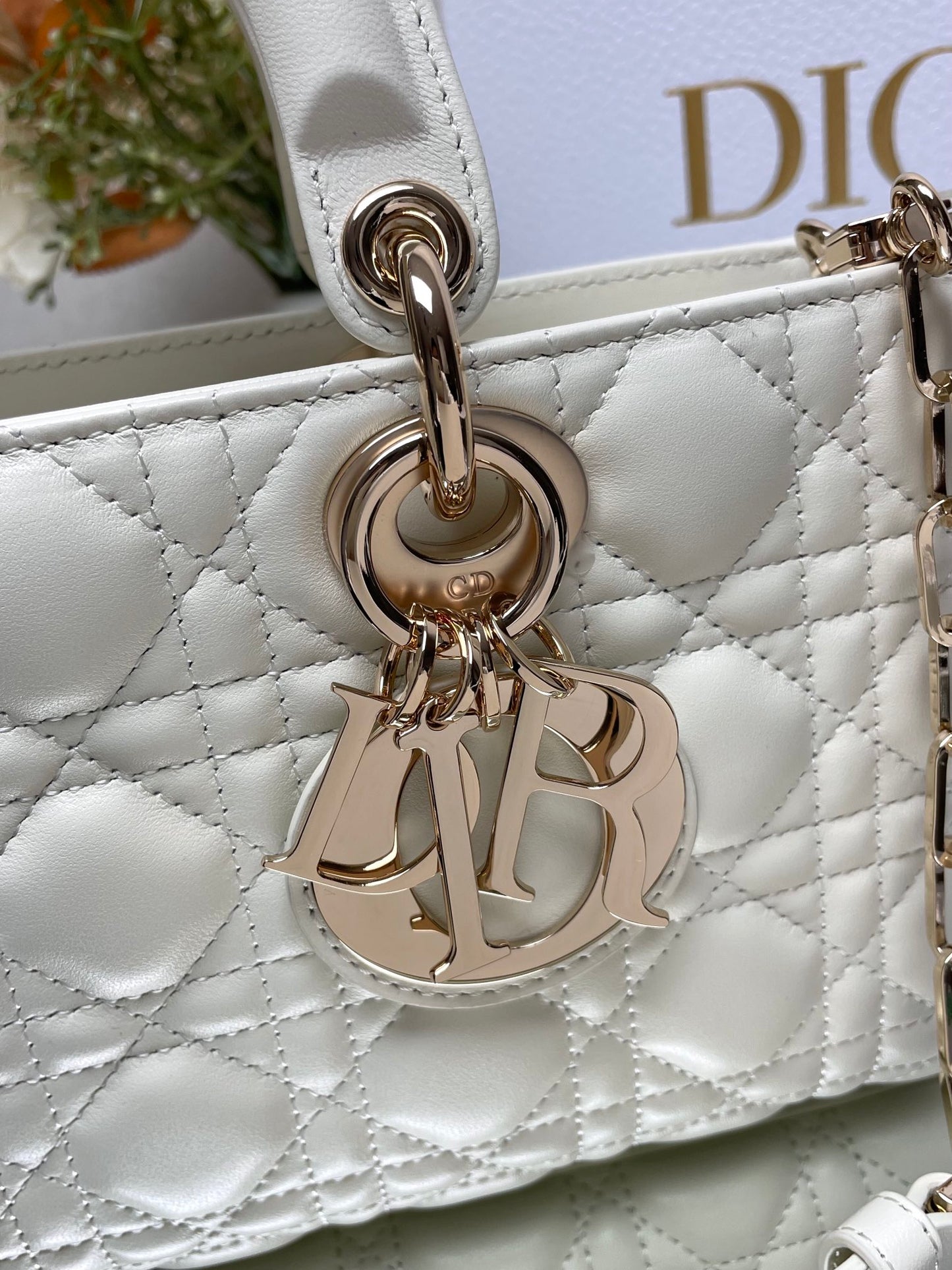Christian Dior Lady D-Joy Bag - Latte Cannage Lambskin - Women's Luxury Handbag