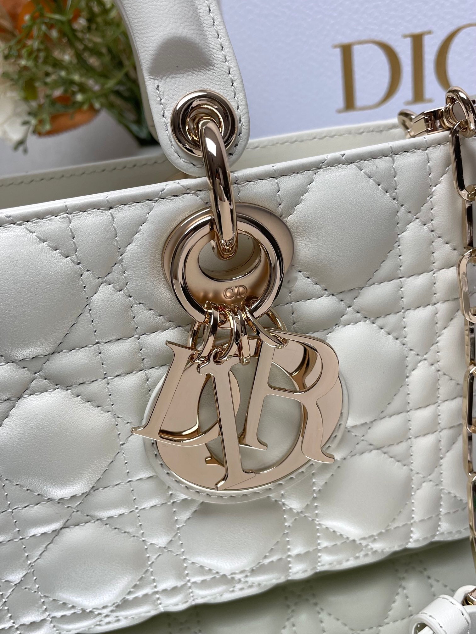 Christian Dior Lady D-Joy Bag - Latte Cannage Lambskin - Women's Luxury Handbag