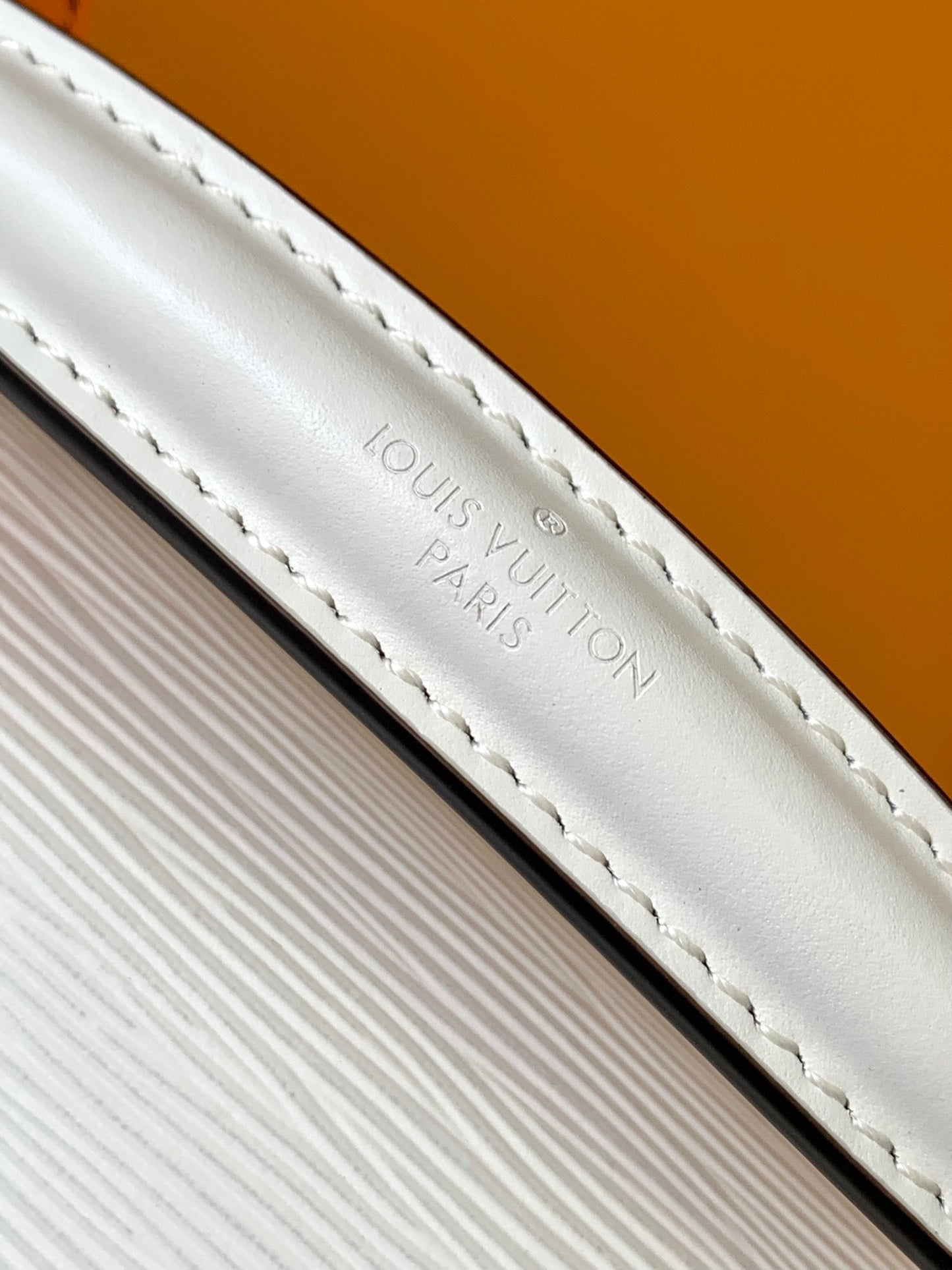 Louis Vuitton Mylockme BB White Grained Calfskin Shoulder Bag