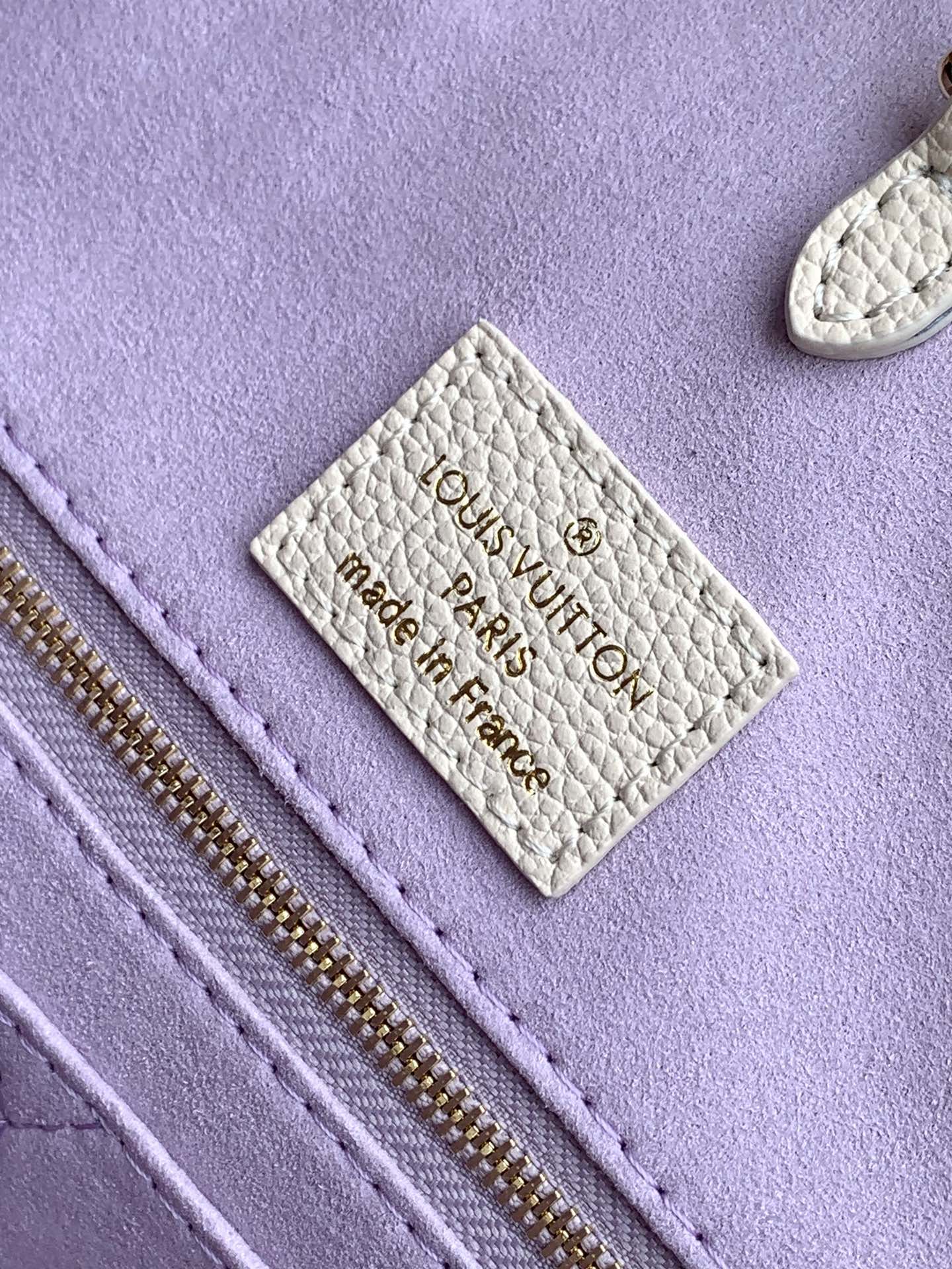 Louis Vuitton OnTheGo MM Monogram Empreinte Giant Tote Bag - Cream/Purple
