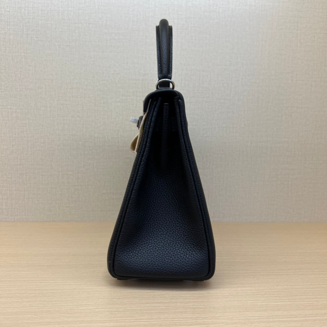 Luxury Black and Beige Top Handle Leather Handbag - Elegant Designer Style