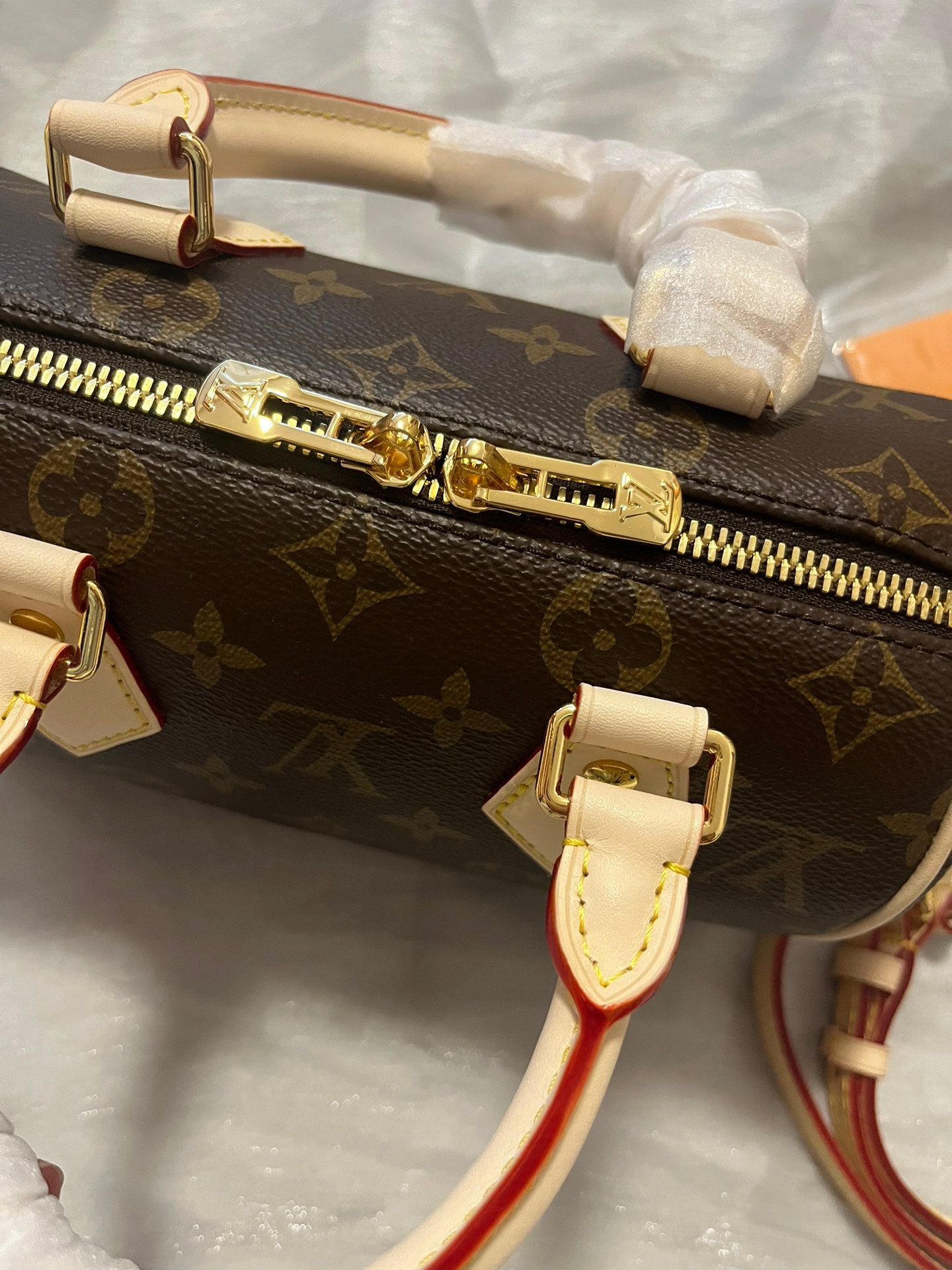 Louis Vuitton Nano Speedy Monogram Canvas Handbag with Adjustable Strap