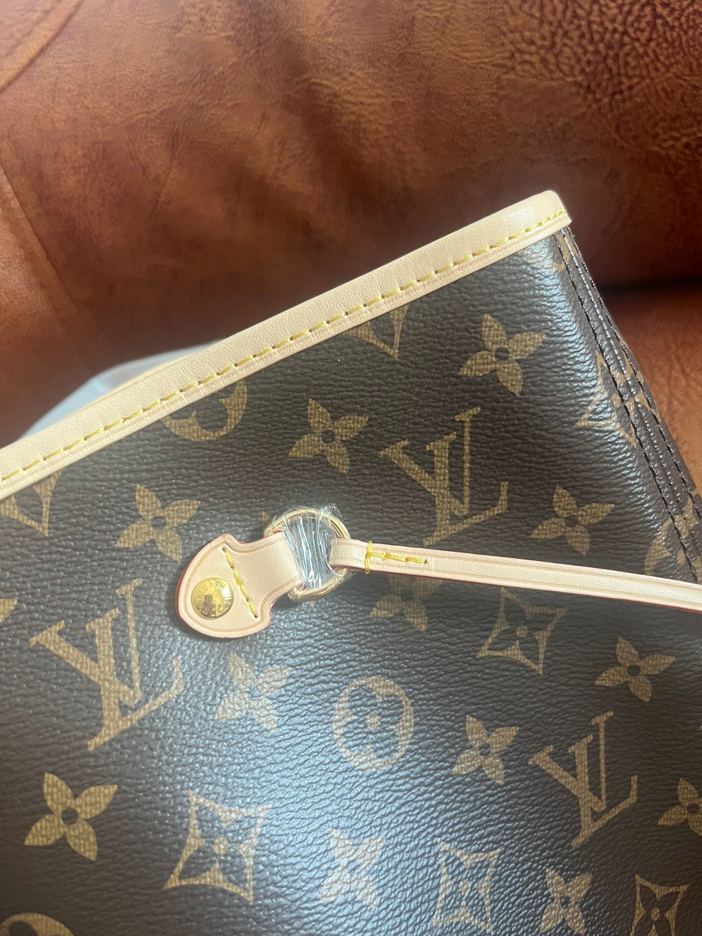 Louis Vuitton Neverfull MM Monogram Canvas Tote Bag with Rose Ballerine Interior