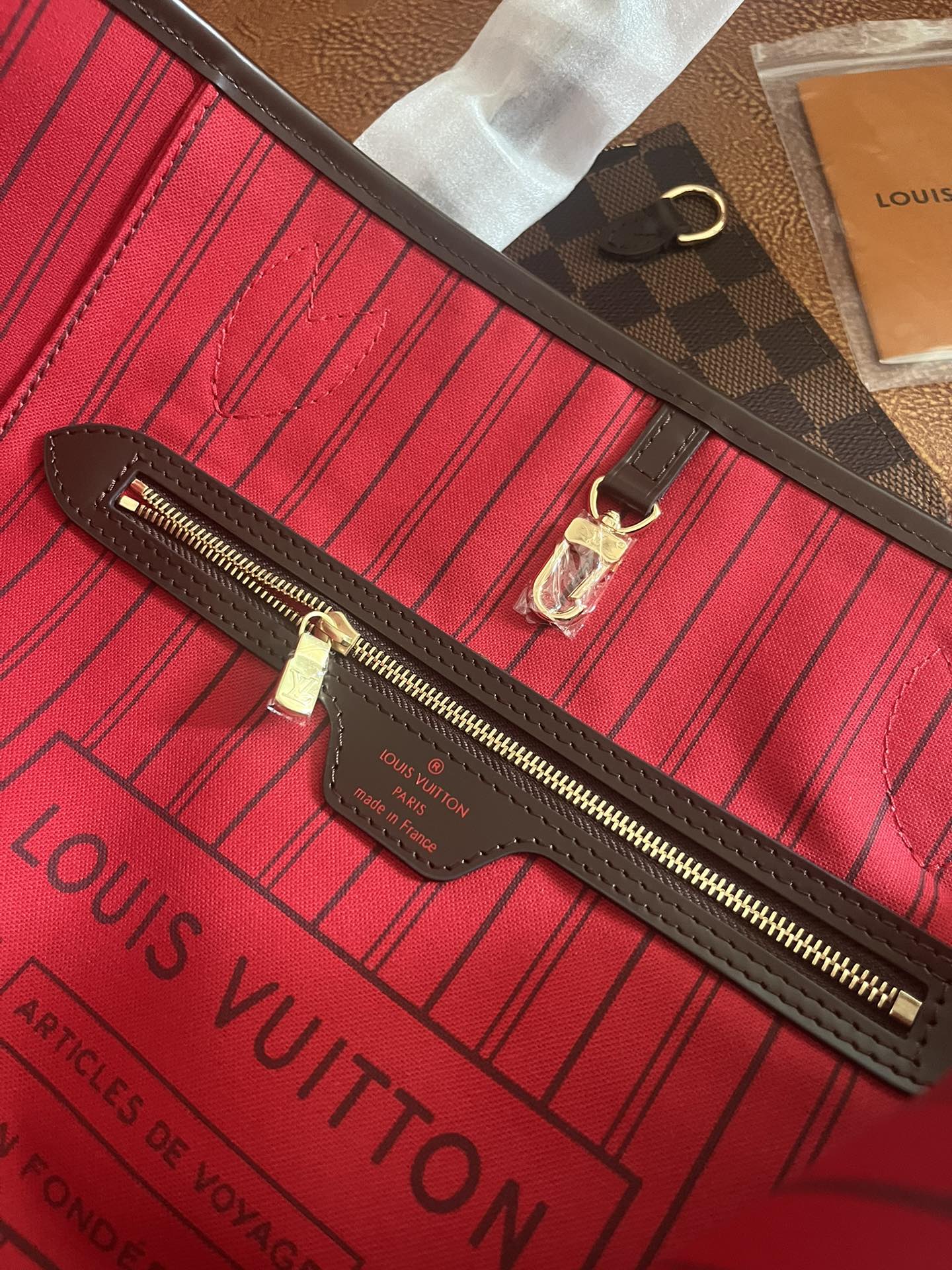 Classic Brown Checkerboard Pattern Large Tote Bag - Damier Ebene Style Shoulder Bag