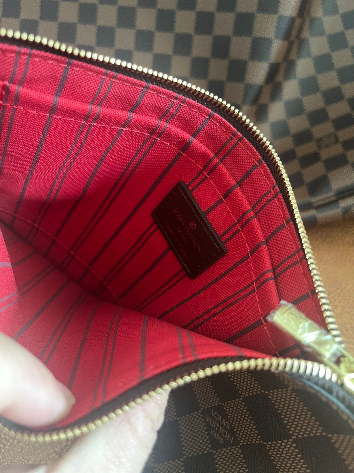 Classic Brown Checkerboard Pattern Large Tote Bag - Damier Ebene Style Shoulder Bag