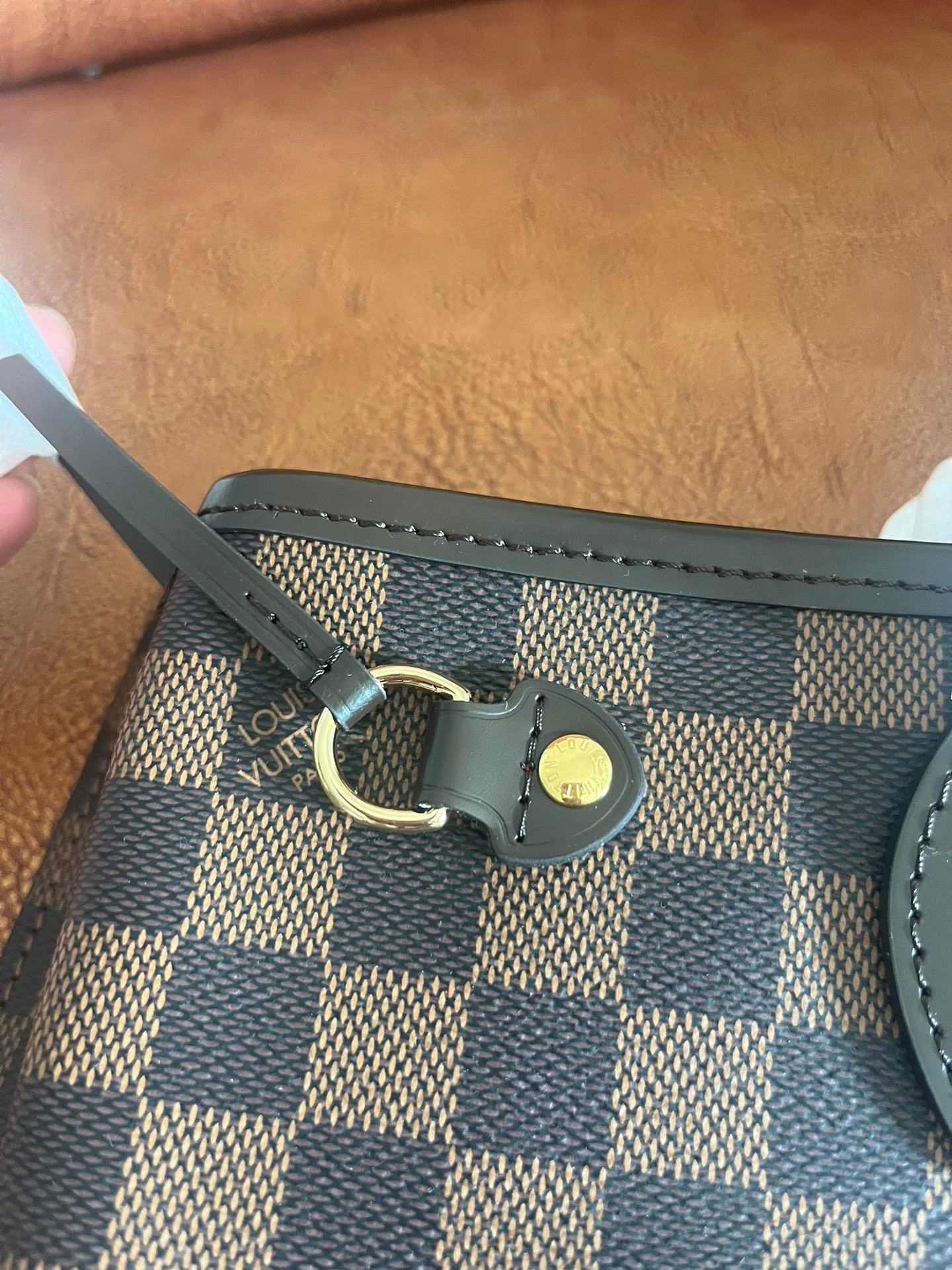 Louis Vuitton Neverfull MM Tote Bag Damier Ebene Canvas Brown