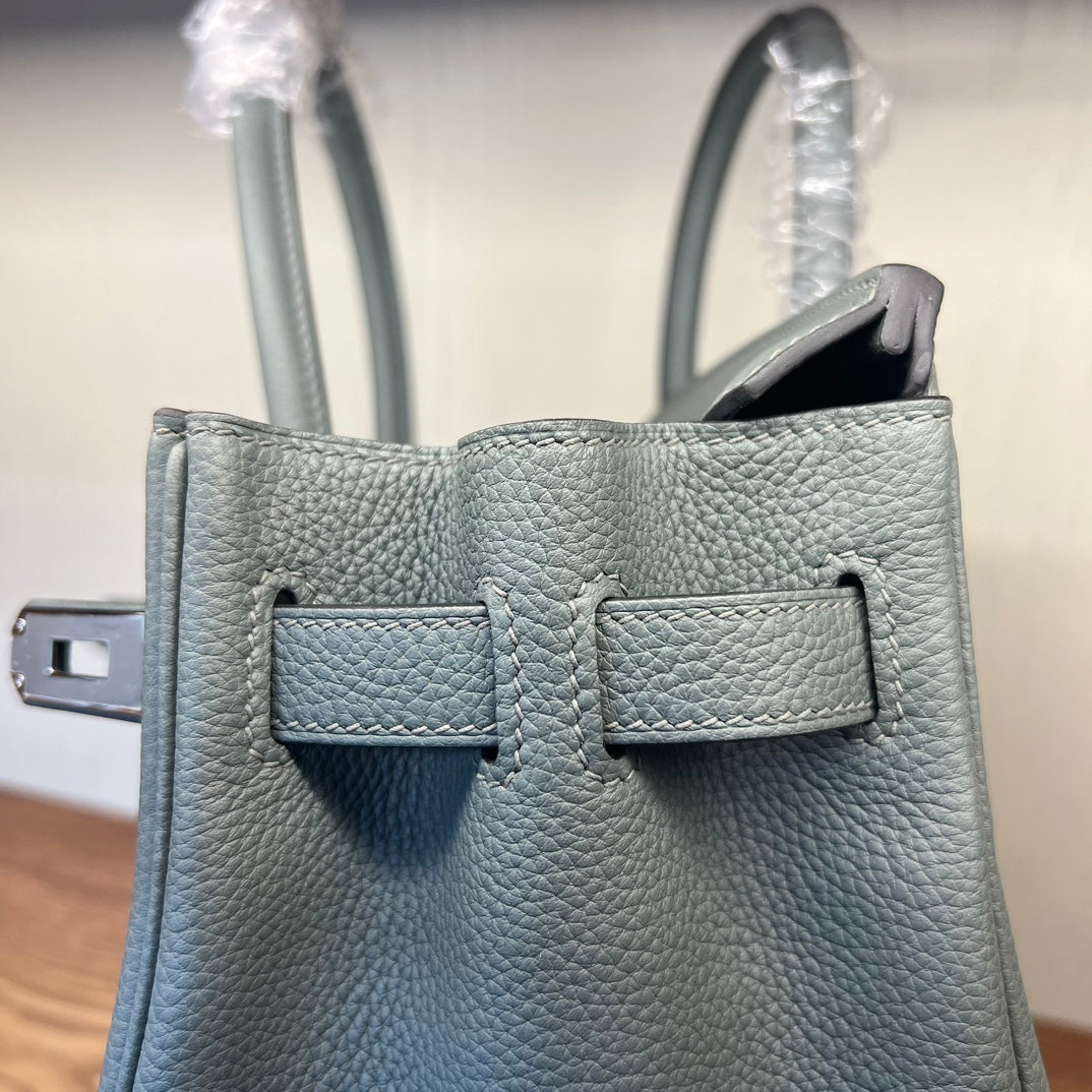 Elegant Grey Leather Top Handle Handbag - Classic Structured Satchel